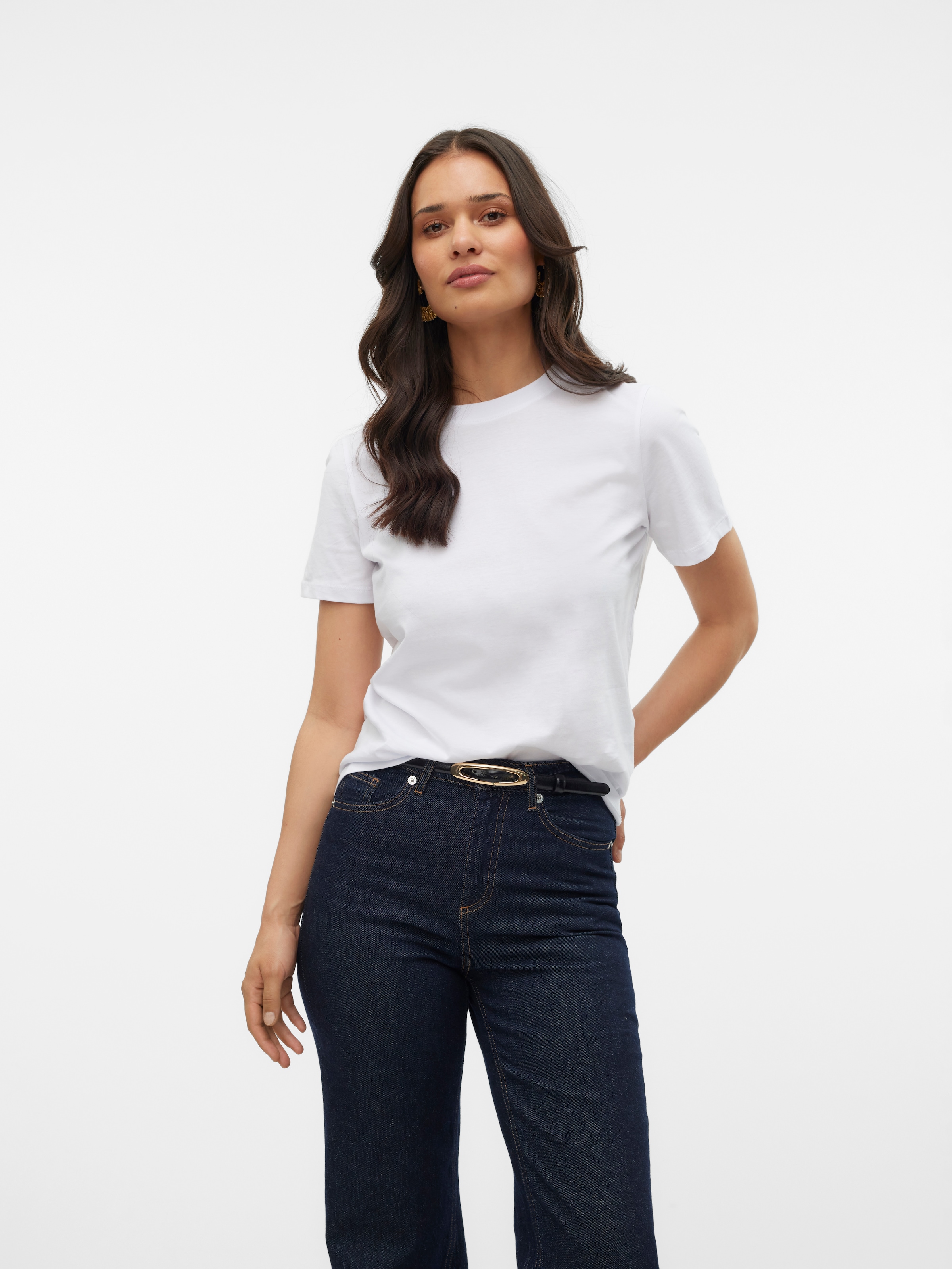 Vero Moda Kurzarmshirt »VMPAULINA SS T-SHIRT GA JRS NOOS« Baumwolle, regular fit
