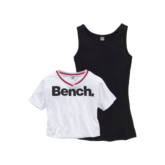 ✵ Bench. T-Shirt, (Set, 2 tlg., mit Top), mit farbigem Halsausschnitt  online kaufen | Jelmoli-Versand