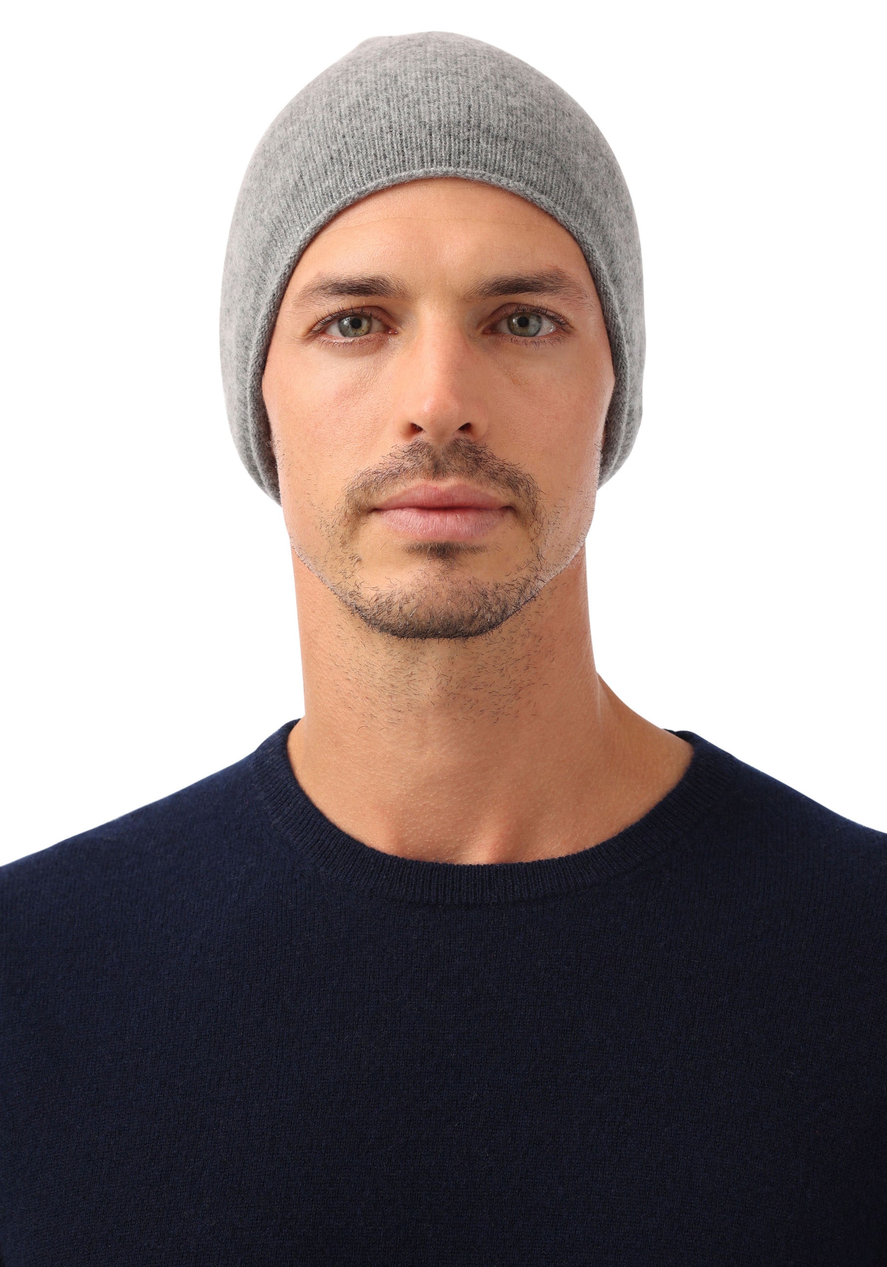 Zwillingsherz Beanie, mit kleinem Rollrand, One size