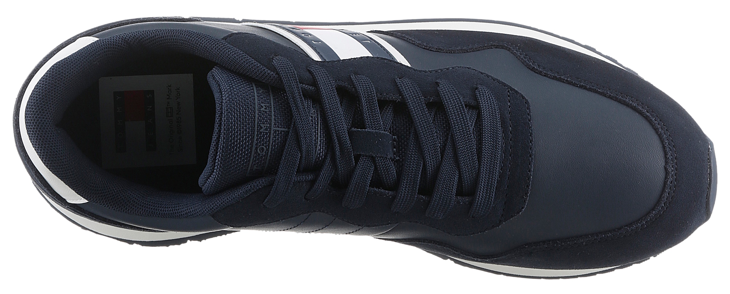 Tommy Jeans Sneaker »TJM MODERN RUNNER«, Freizeitschuh, Halbschuh, Schnürschuh mit seitlicher Logoflagge