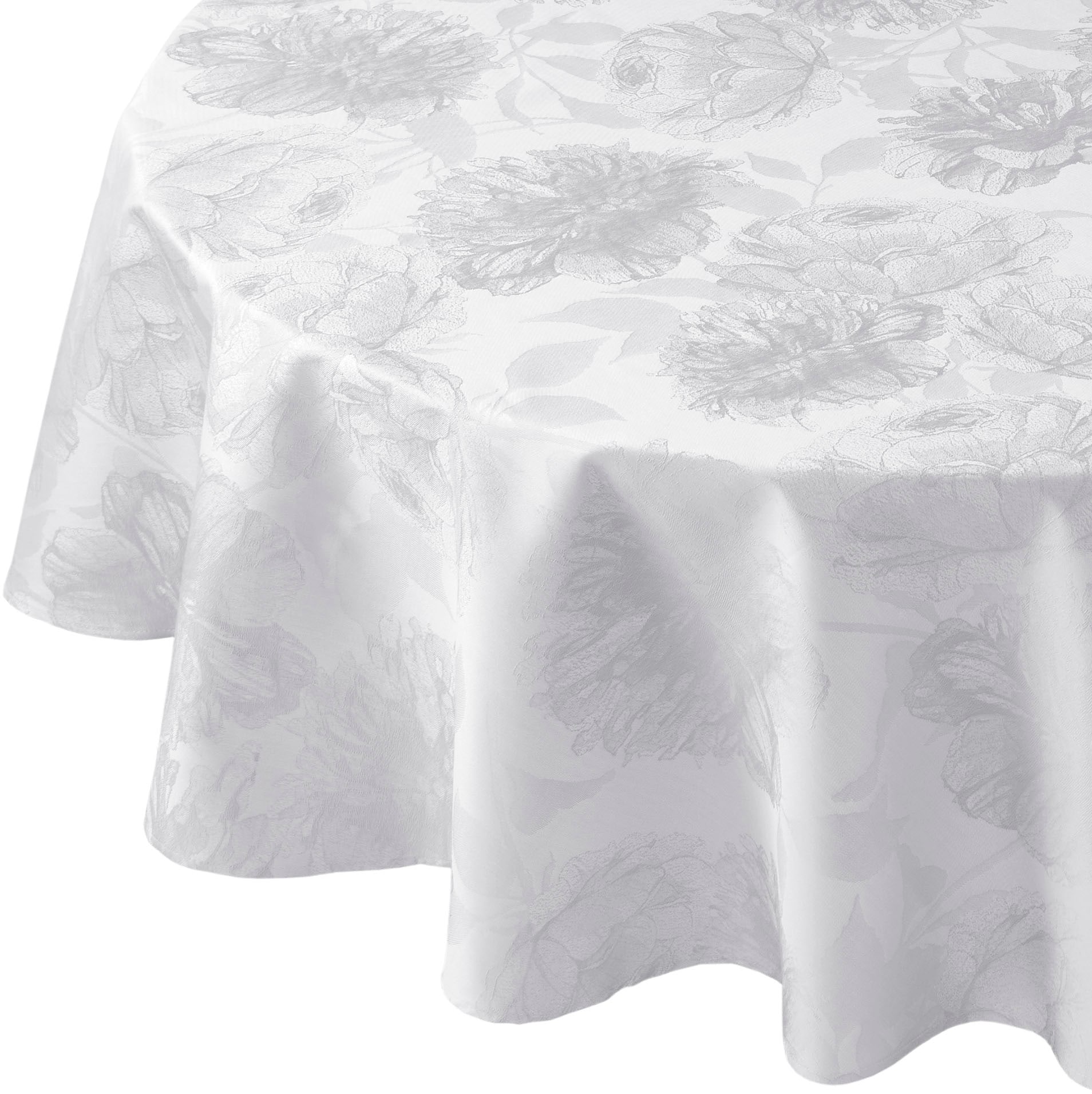 Tischdecke mit Baumwolle, »3458 Bauer Diana, St.), oval, online filigran Pfingstrosen«, Damast-Tischwäsche gezeichneten aus Curt merzerisiert, 100% (1