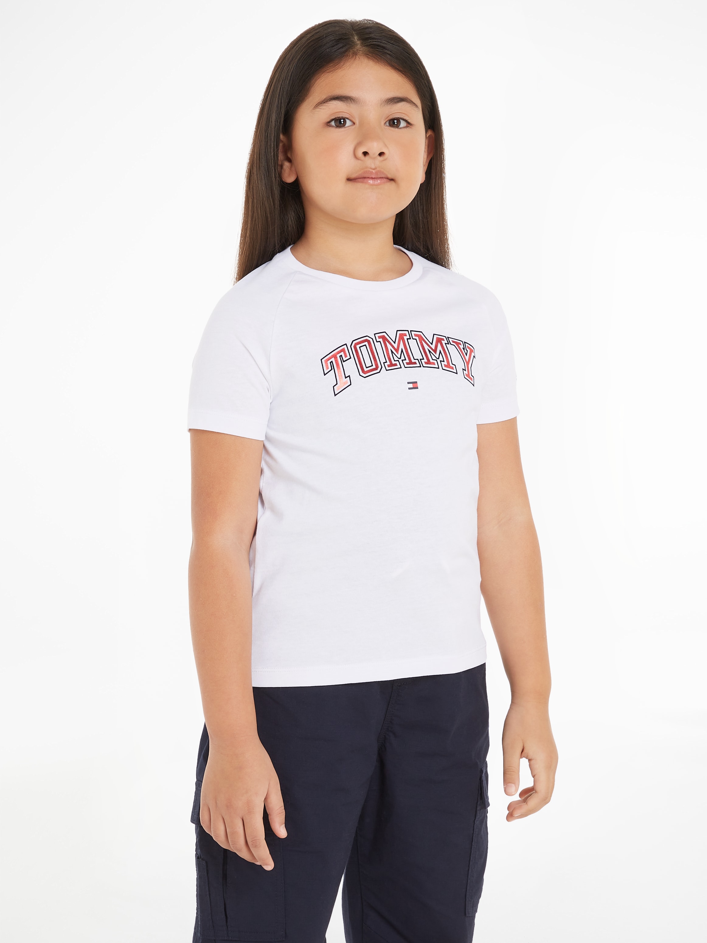 Tommy Hilfiger Kurzarmshirt »VARSIY FOIL REG TEE SS«, Kinder bis 16 Jahre mit Logoprägung