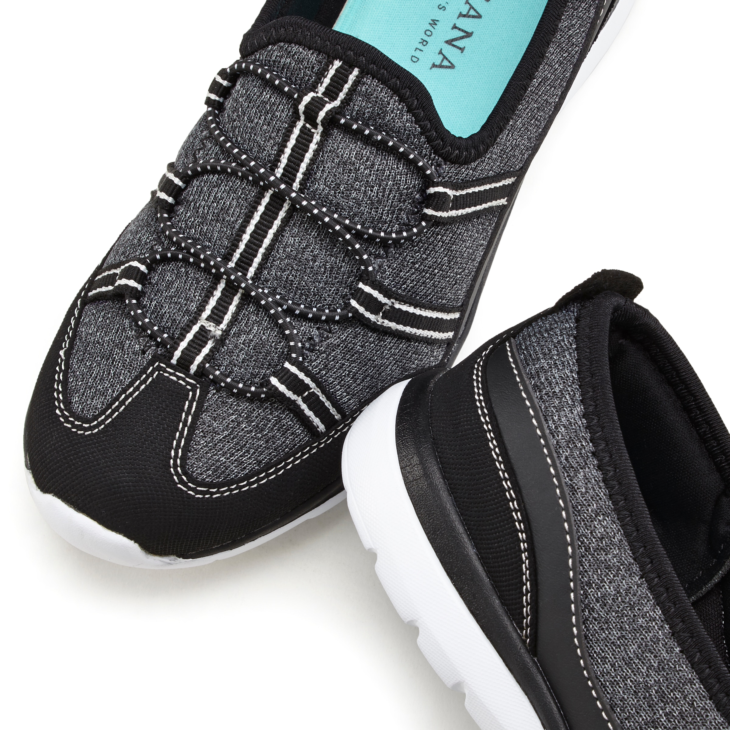 LASCANA Sneaker »Halbschuh, Freizeitschuh, Slipper,«, zum Reinschlüpfen mit elastischen Schnürbändern VEGAN