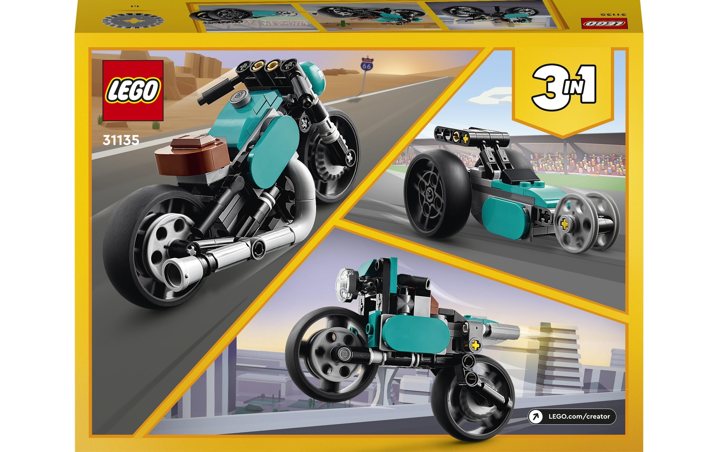 LEGO® Konstruktionsspielsteine »Motorrad«