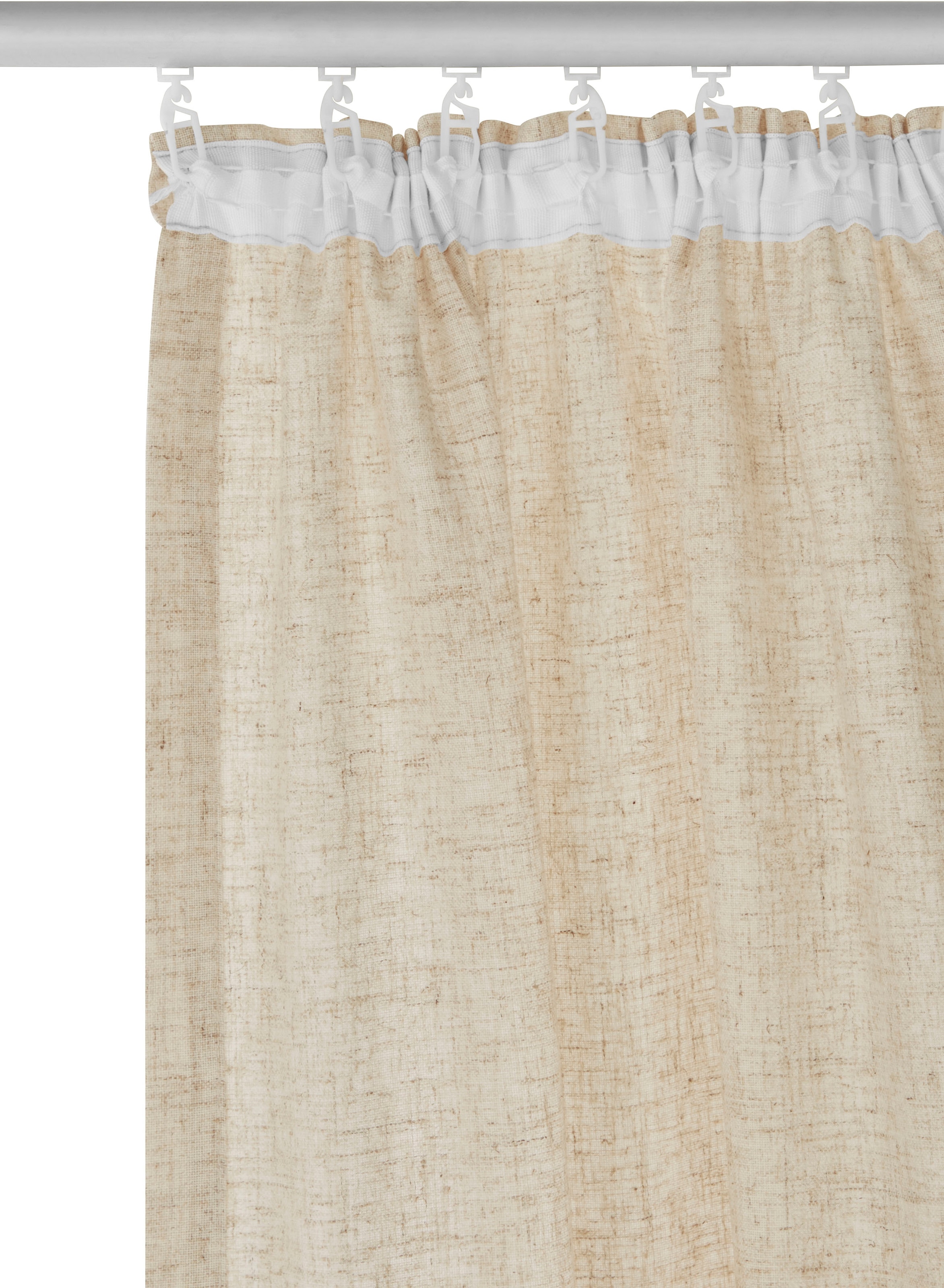 my home Gardine »Rudy«, (1 St.), Halbtransparent, Leinenlook, Polyester, Längsstreifen