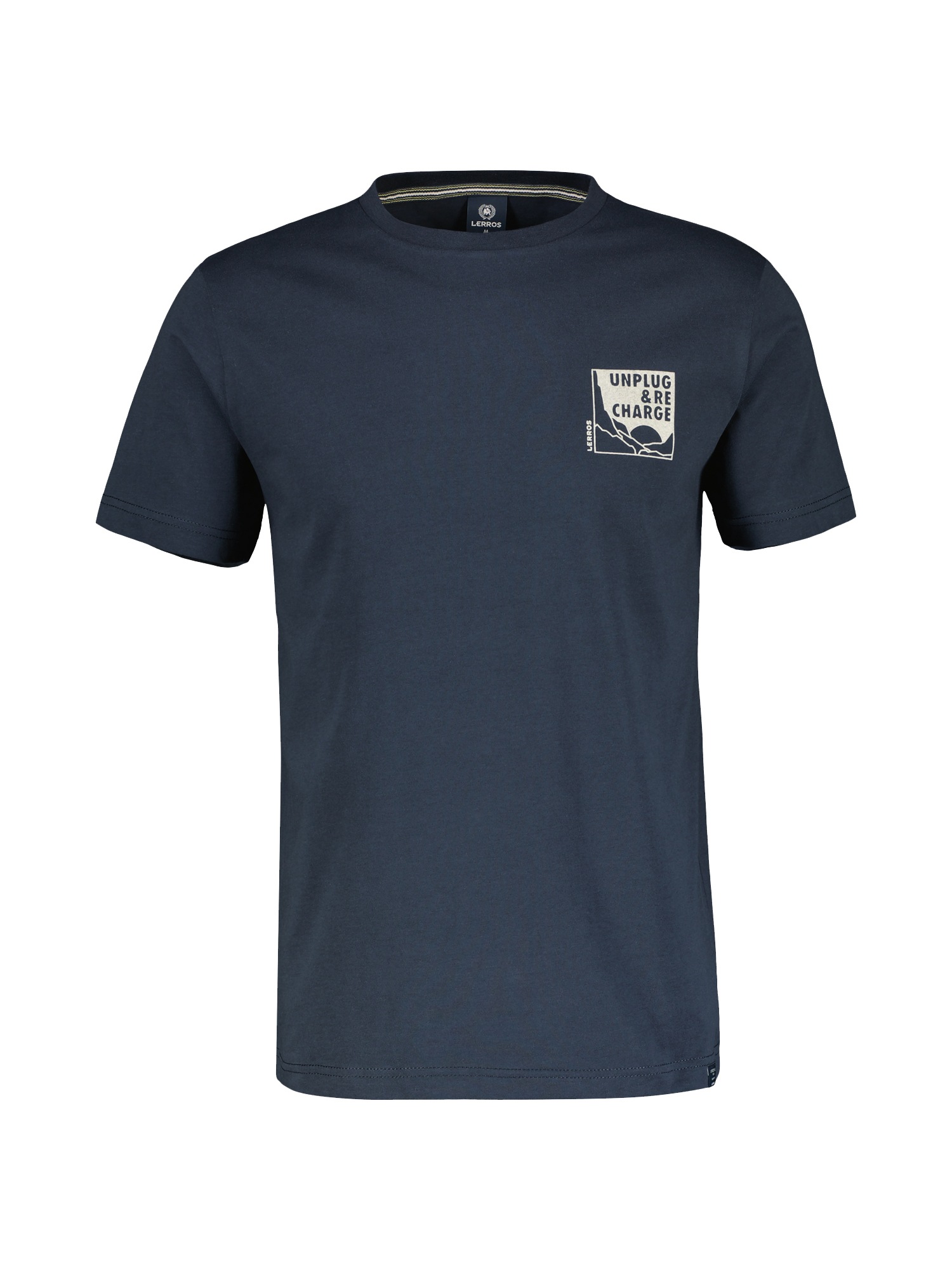 LERROS T-Shirt »LERROS Herren T-Shirt mit kleinem Mottoprint«