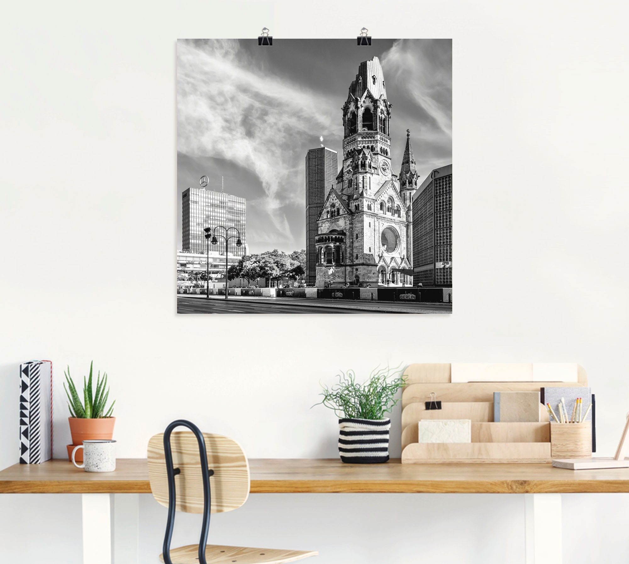 Artland Poster »Berlin Kaiser-Wilhelm-Gedächtniskirche«, Berlin, (1 St.), als Alubild, Leinwandbild, Wandaufkleber oder Poster in versch. Grössen