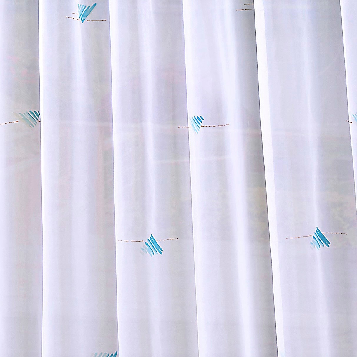 Weckbrodt Gardine »Lissi«, (1 St.), Voile, bedruckt, Allover, Motiv, halbtransparent, Bleiband, Store