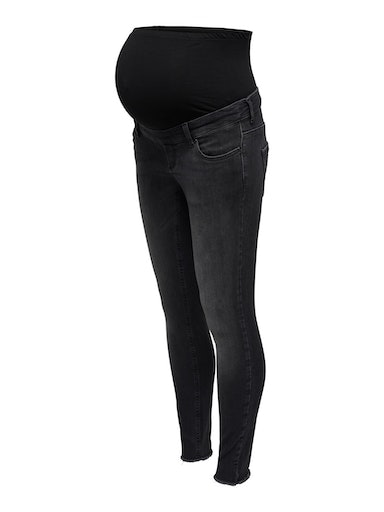 ONLY MATERNITY Umstandsjeans »OLMBLUSH MID SK ANK RW DNM REABOX NOOS«, mit Destroyed Effekt