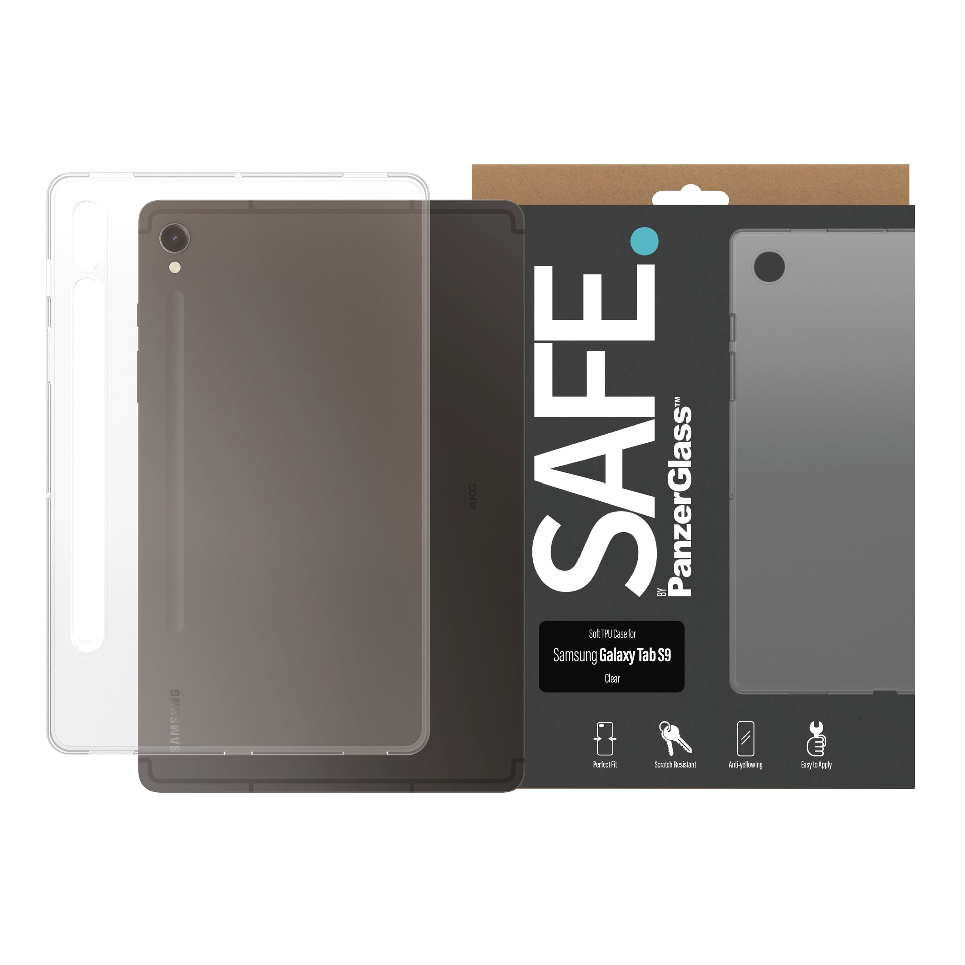 SAFE by PanzerGlass Tablet-Hülle »Soft TPU Case für Samsung Galaxy Tab S9«, Backcover, Schutzhülle, Tabletschutzhülle, Case, Schutzcase, stossfest