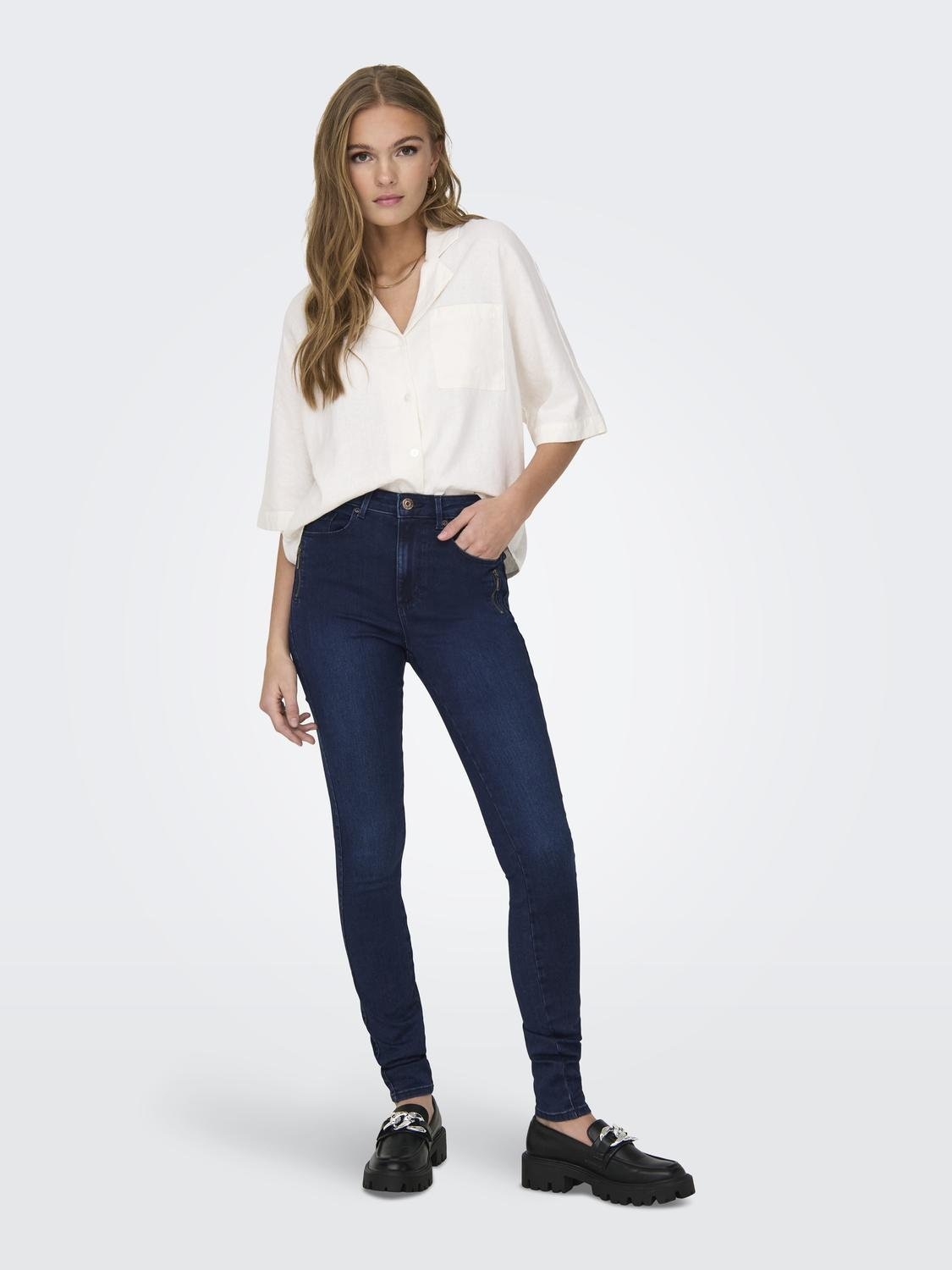 ONLY High-waist-Jeans »ONLROYAL HW SK ZIP POC DNM PIM«