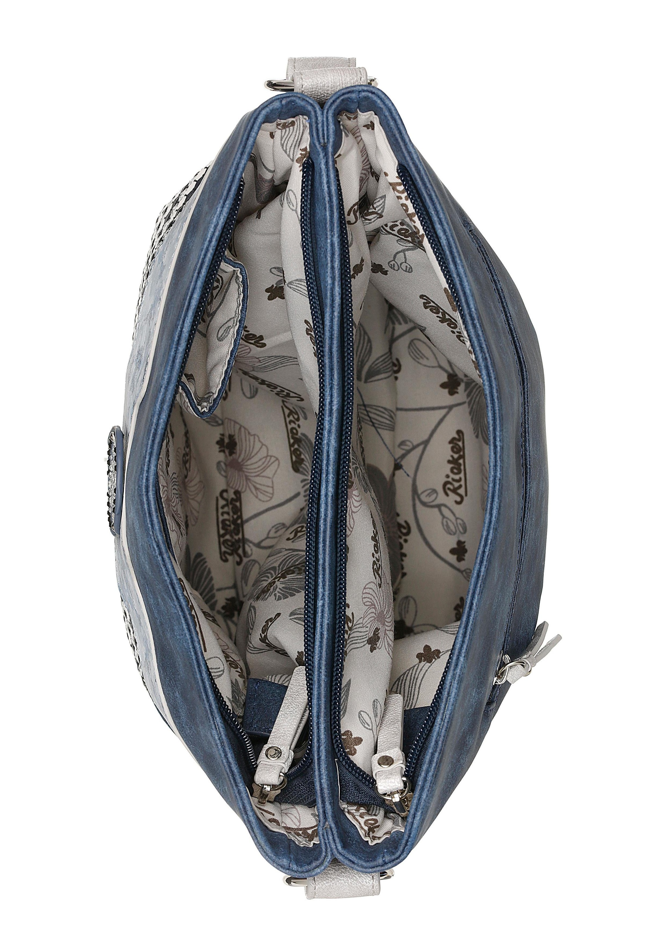 Rieker Umhängetasche, Schultertasche, Damen-Tasche mit praktischem Reissverschluss-Rückfach