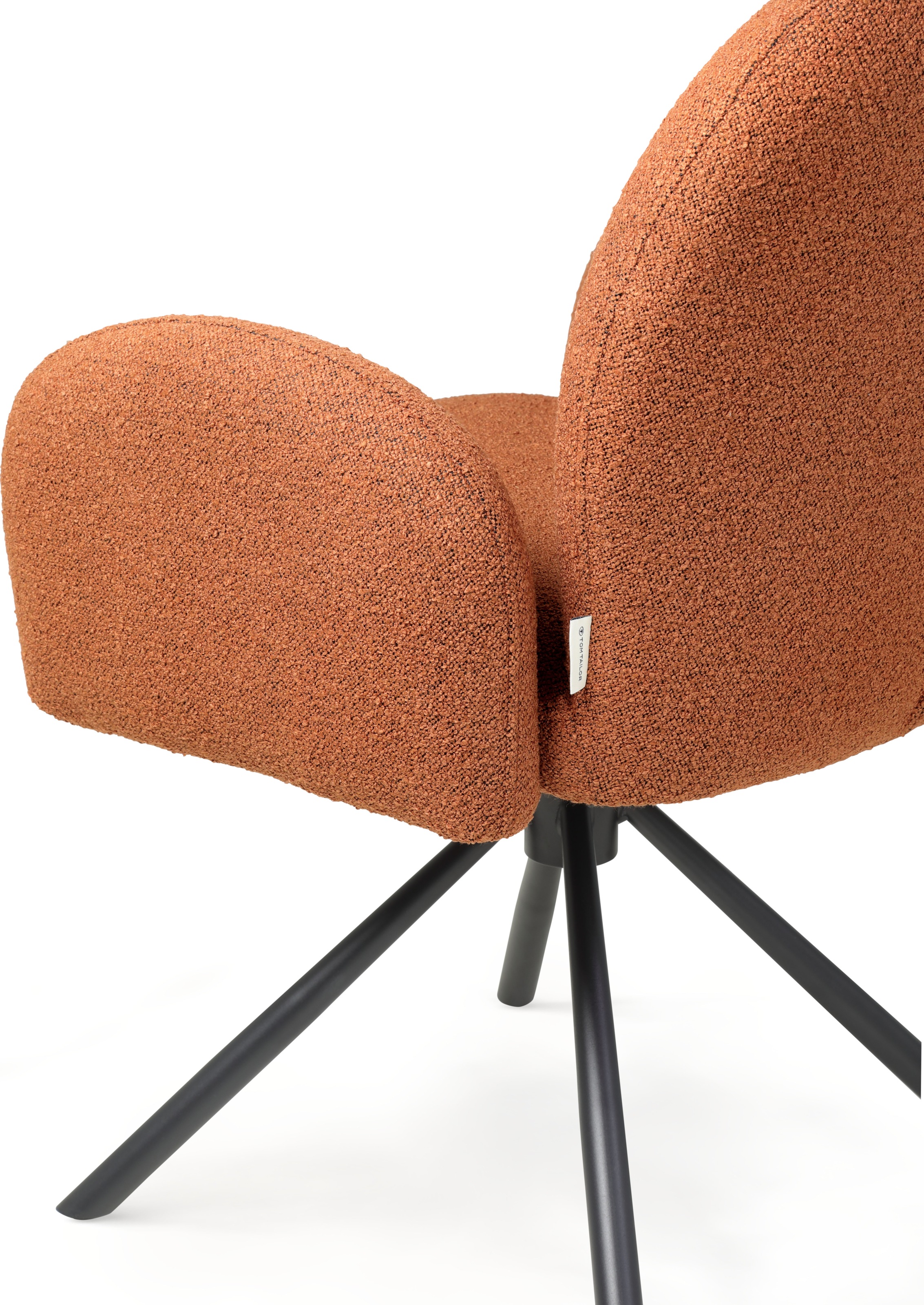 TOM TAILOR HOME Armlehnstuhl »PEBBLE ARMCHAIR«, (Set), 2 St., Webstoff Bouclé, Esszimmerstuhl, mit Armlehnen, 4-Fussgestell, 140 kg belastbar, drehbar