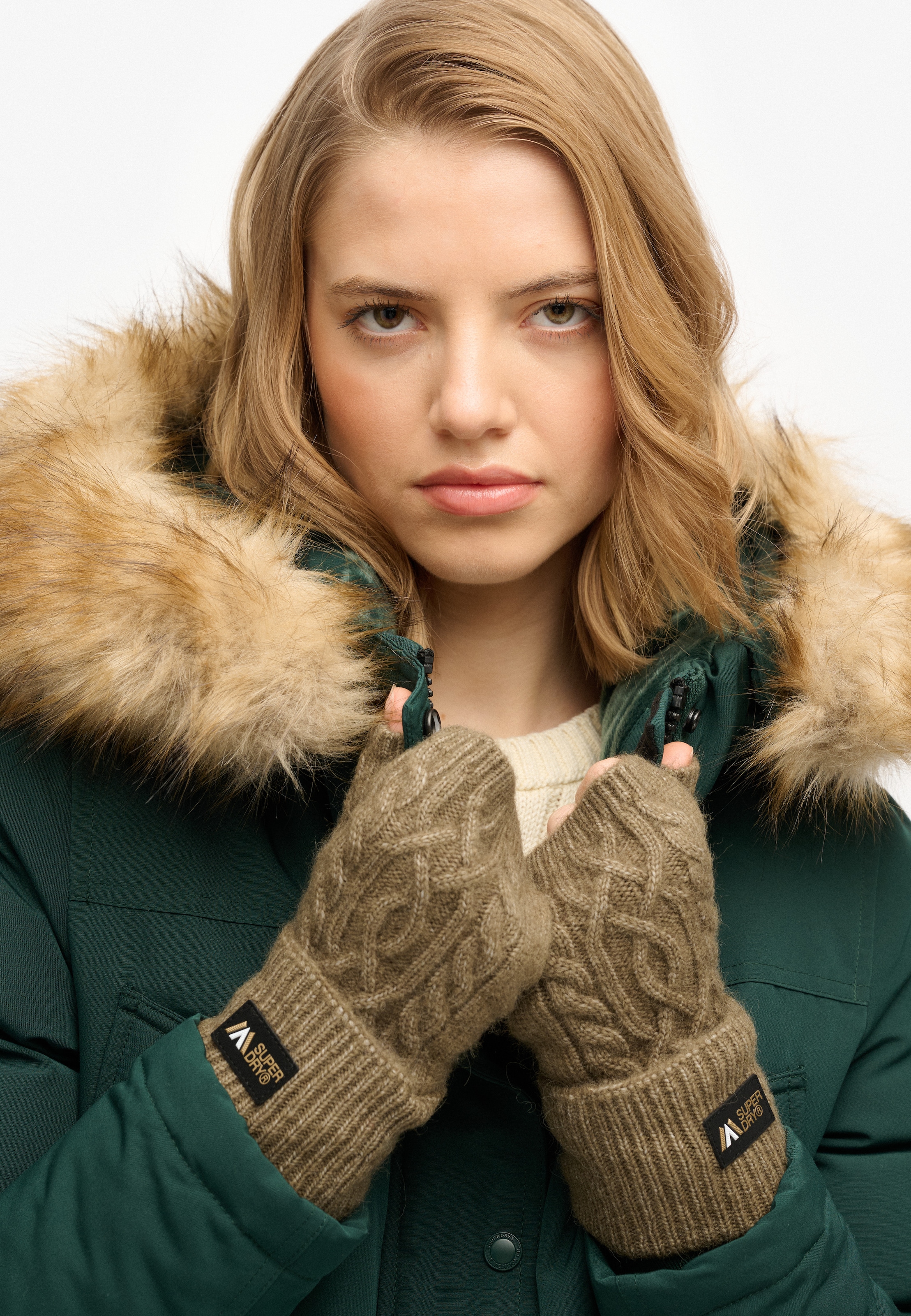 Superdry Strickhandschuhe »CABLE LUXE HANDWARMERS«