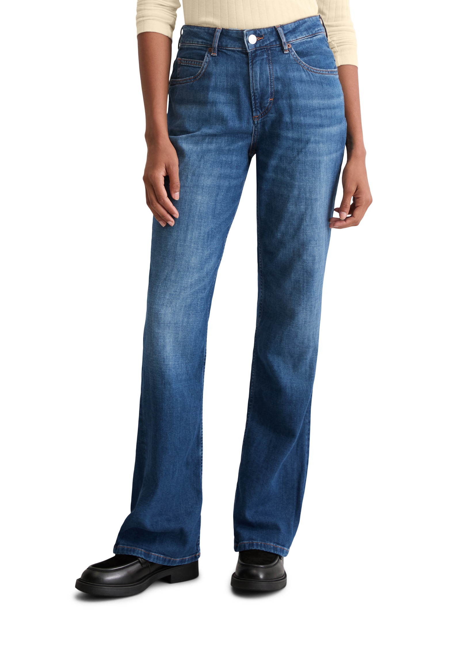 Marc OPolo 5-Pocket-Jeans "Kiruna" flared fit aus Cashmere Touch Denim