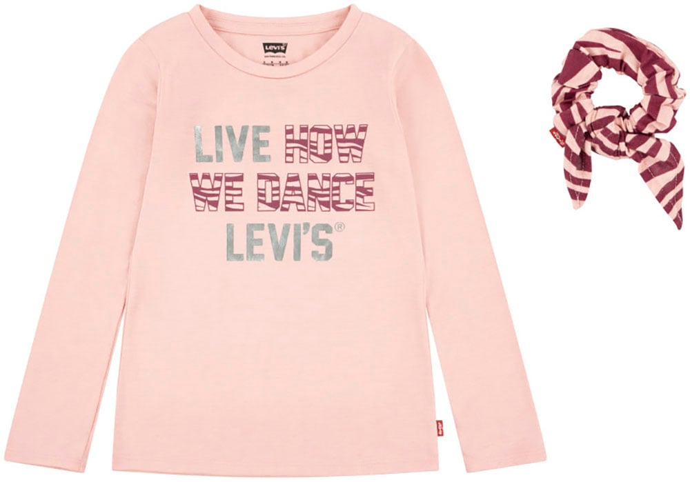 Levi's® Kids Langarmshirt »LVG LS ZEBRA TEE WITH SCRUNCHI«, for GIRLS