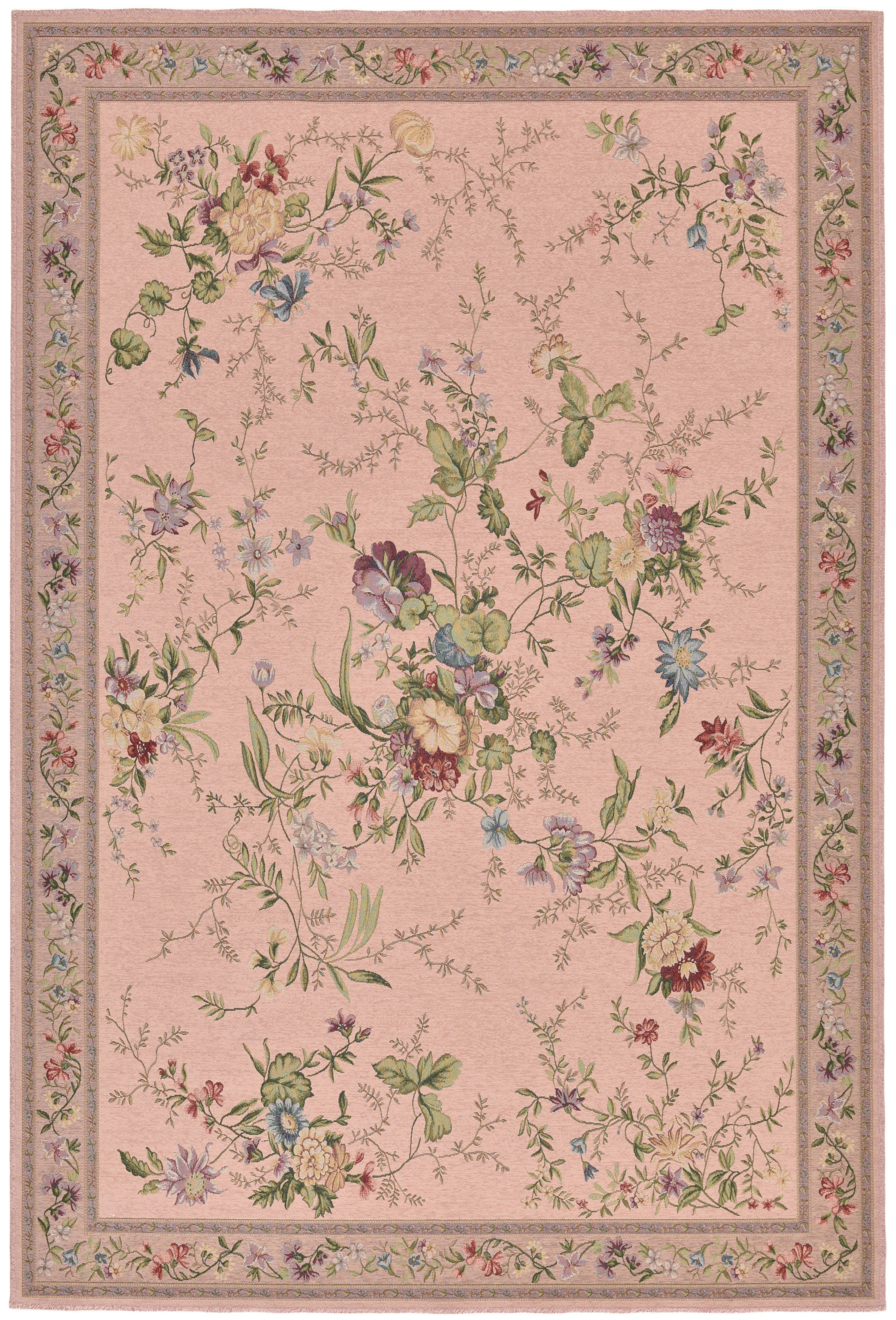 THEKO Teppich »Flomi Sagrini« rechteckig 4 mm Höhe Flachgewebe, Pastell-Farben, Blumen Design