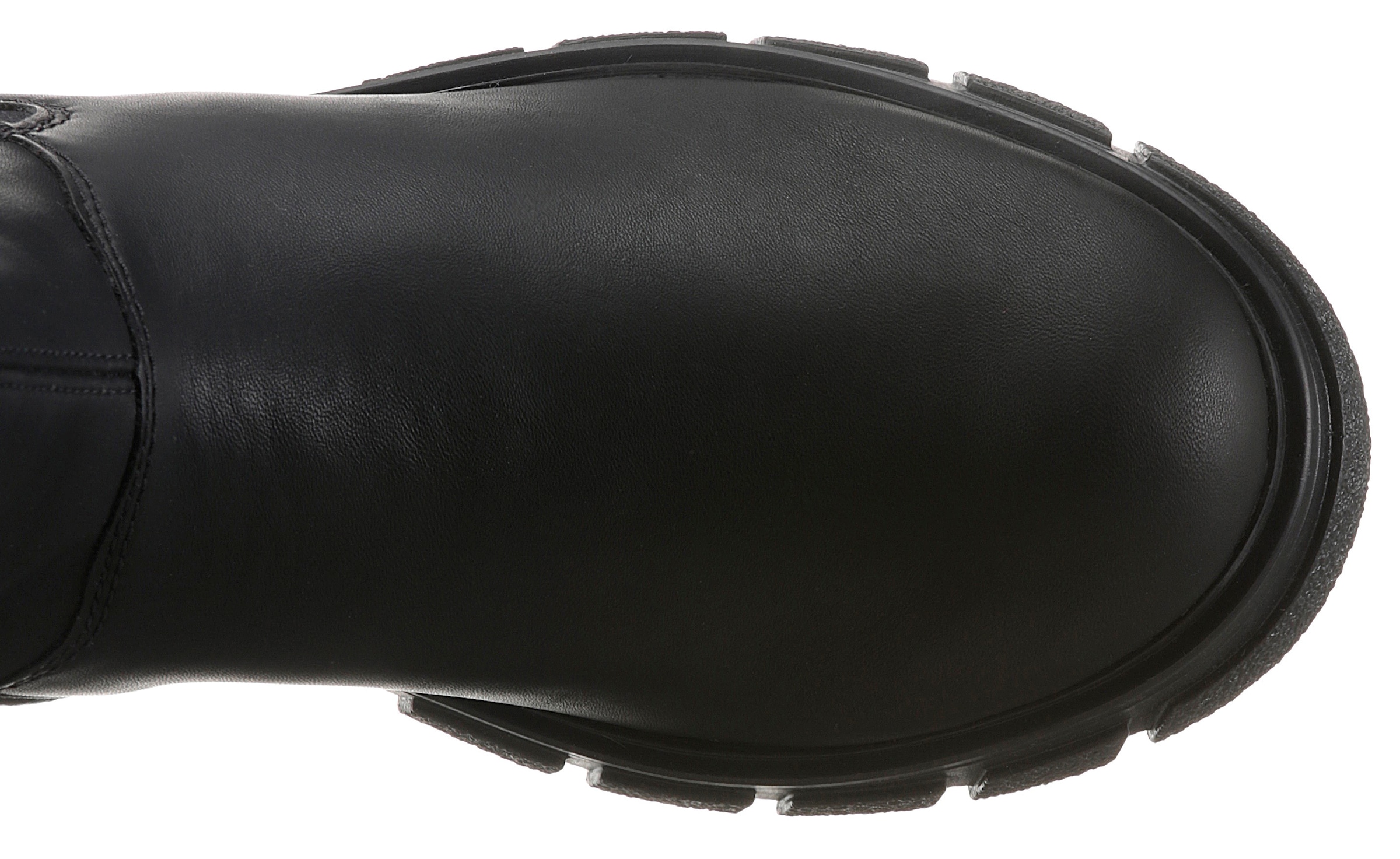 Rieker Chelseaboots, Stiefelette, Blockabsatz, Boots mit breitem Stretcheinsatz