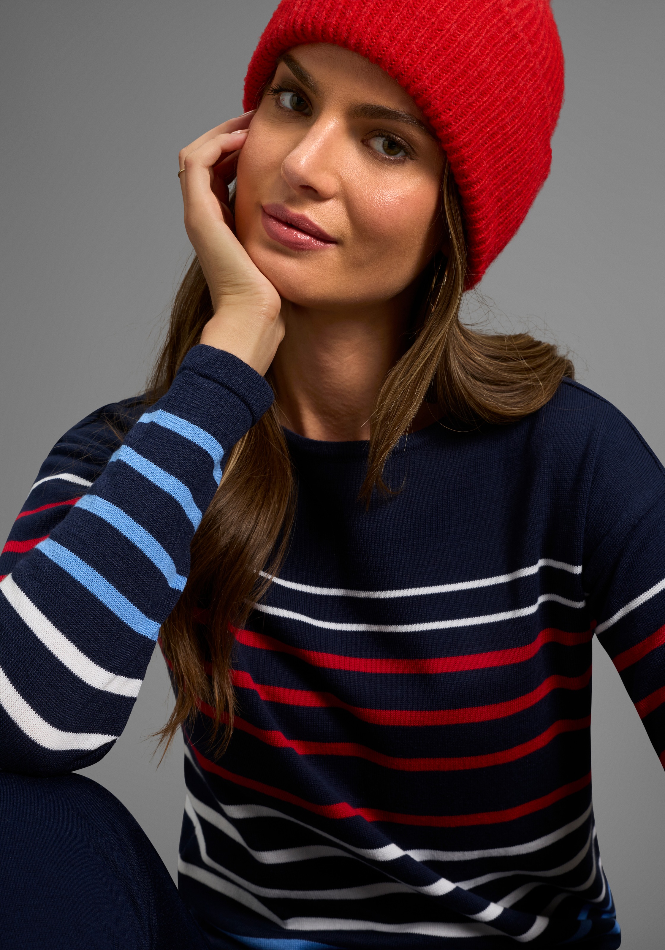 Laura Scott Streifenpullover, mit Multistreifen