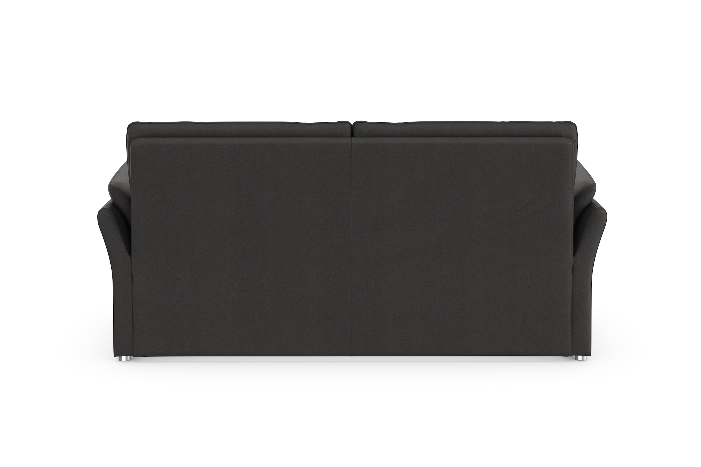 DOMO collection 2,5-Sitzer »Pina, schmale Armlehnen, mit Federkern, kompakt & elegant«, Hoher Sitzkomfort, Luxus-Microfaser Lederoptik, grau, Breite 199 cm