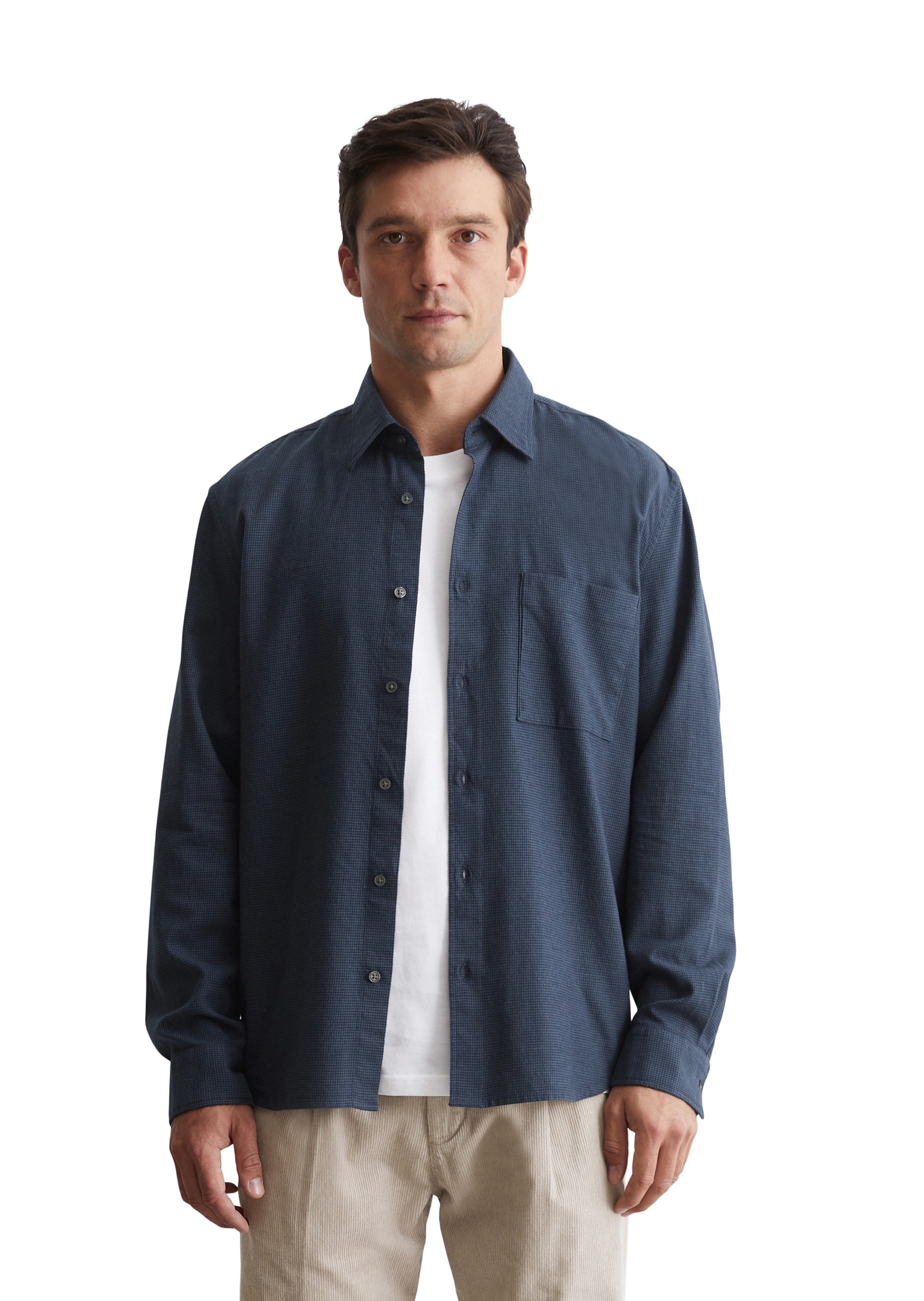 Marc O'Polo Langarmhemd In softer, leichter Flanell-Qualität