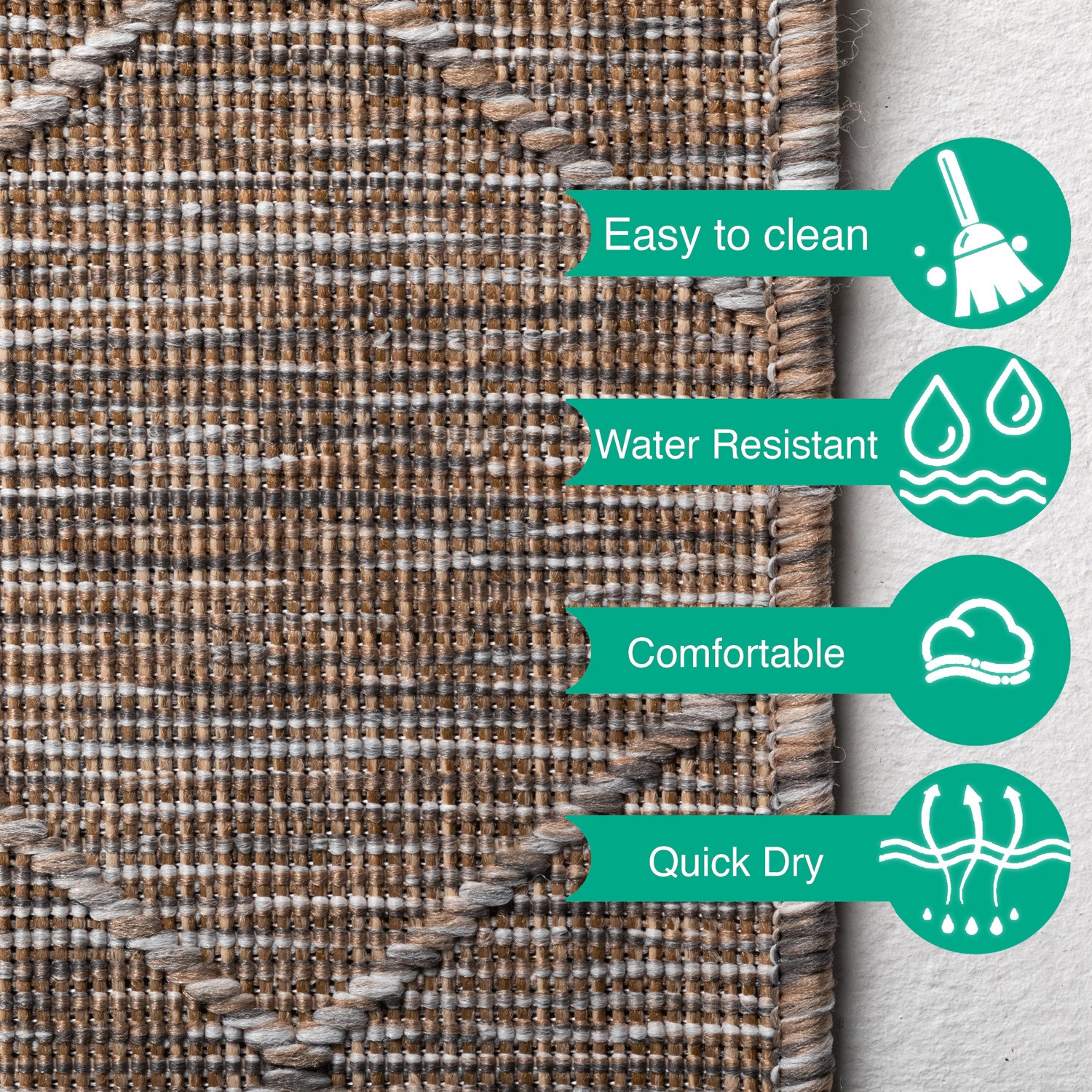 Ayyildiz Teppiche Outdoorteppich »ZAGORA 4512«, rechteckig, 5 mm Höhe, Läufer, Pflegeleicht / Strapazierfähig / In- und Outdoor geeignet