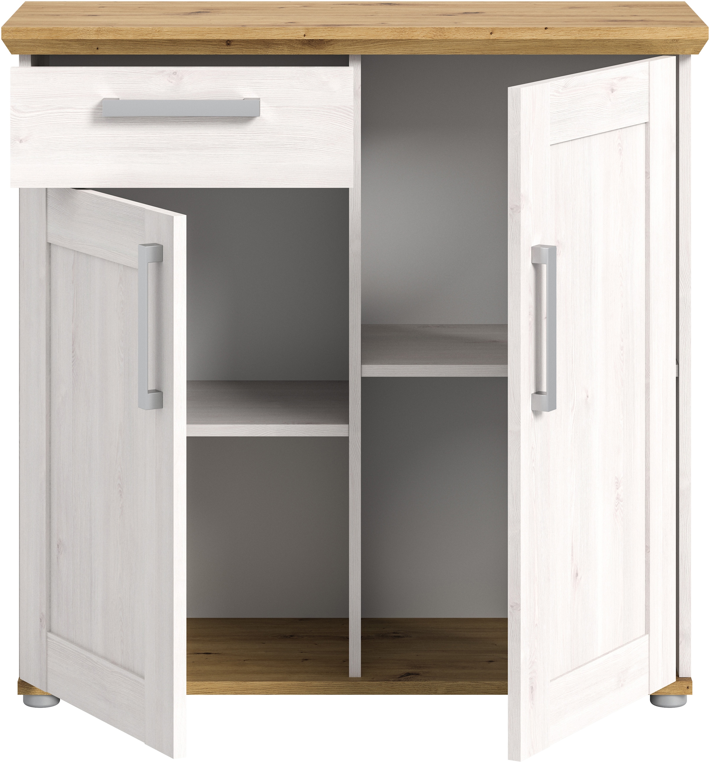 Home affaire Kommode »COSENZA, TOPSELLER!, Breite 95 cm, 2 Türen, 1 Schubkasten«, in Landhausoptik, Anrichte, Schrank, Sideboard