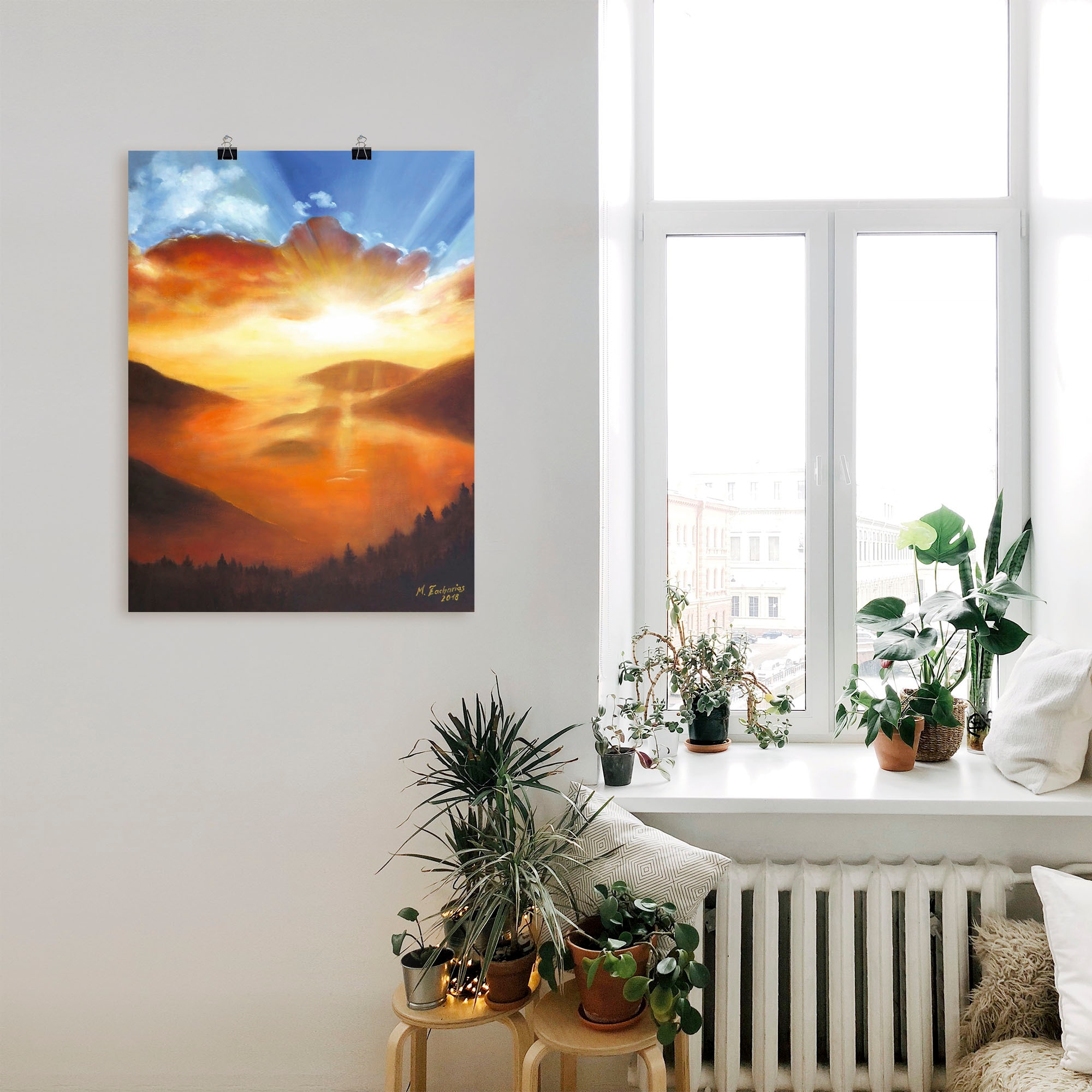 Artland Wandbild »Erwachen in der Natur«, Bilder vom Sonnenuntergang & -aufgang, (1 St.), als Leinwandbild, Poster in verschied. Grössen