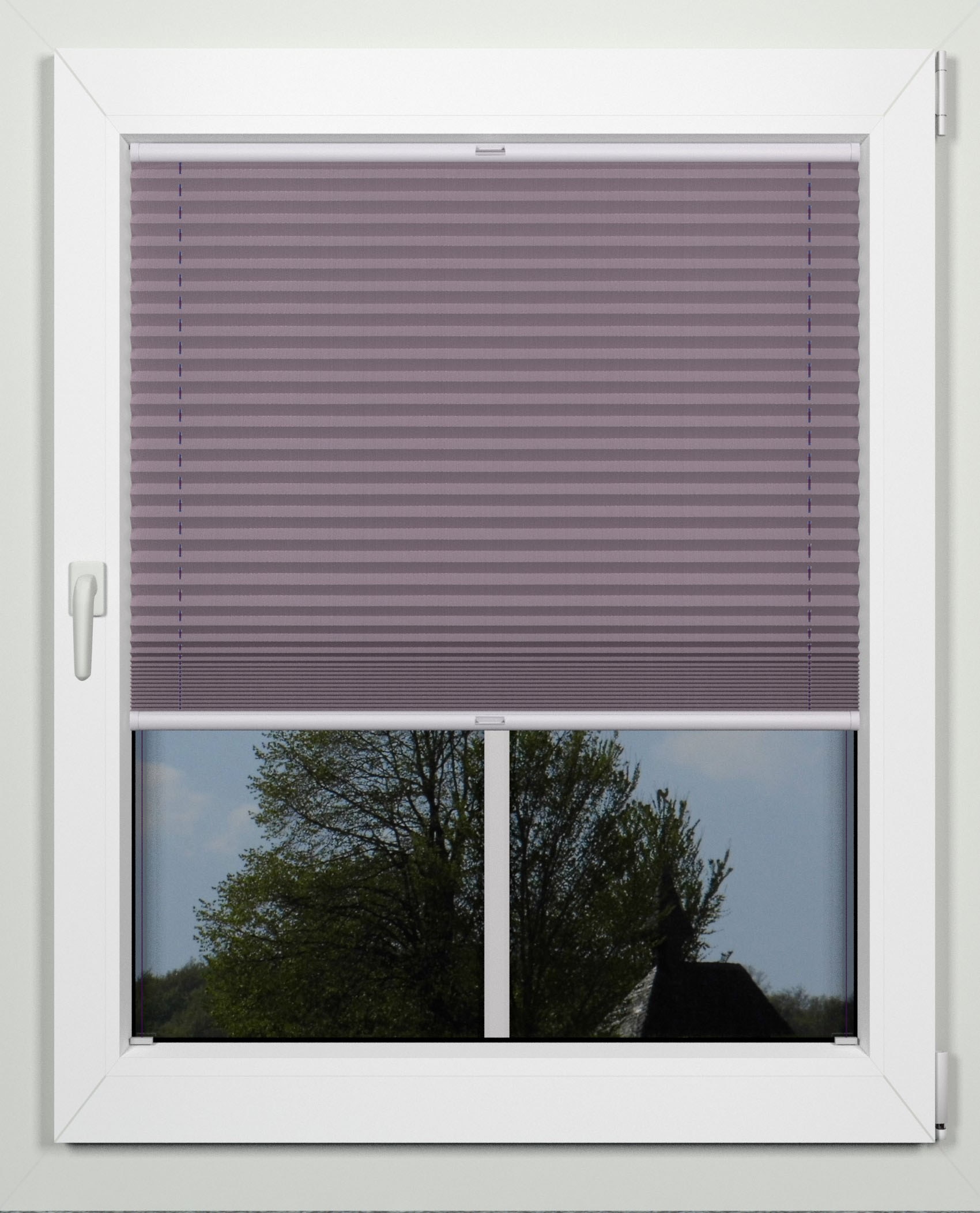 indeko Plissee "simple" Lichtschutz mit Bohren verspannt nach Mass