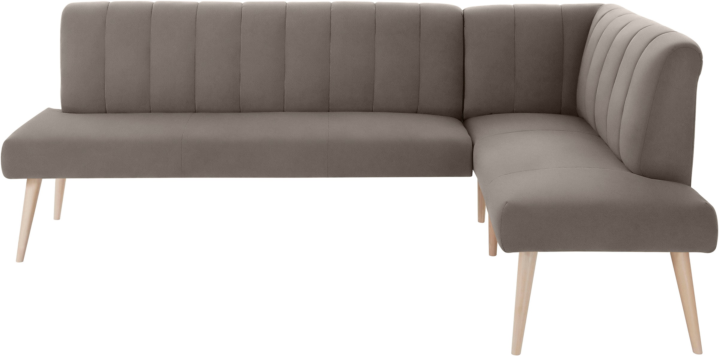 exxpo - sofa fashion Eckbank »Costa, moderne Rückensteppung, bequem und elegant, hoher Holzfuss«, hochwertig verarbeitet, Frei im Raum stellbar