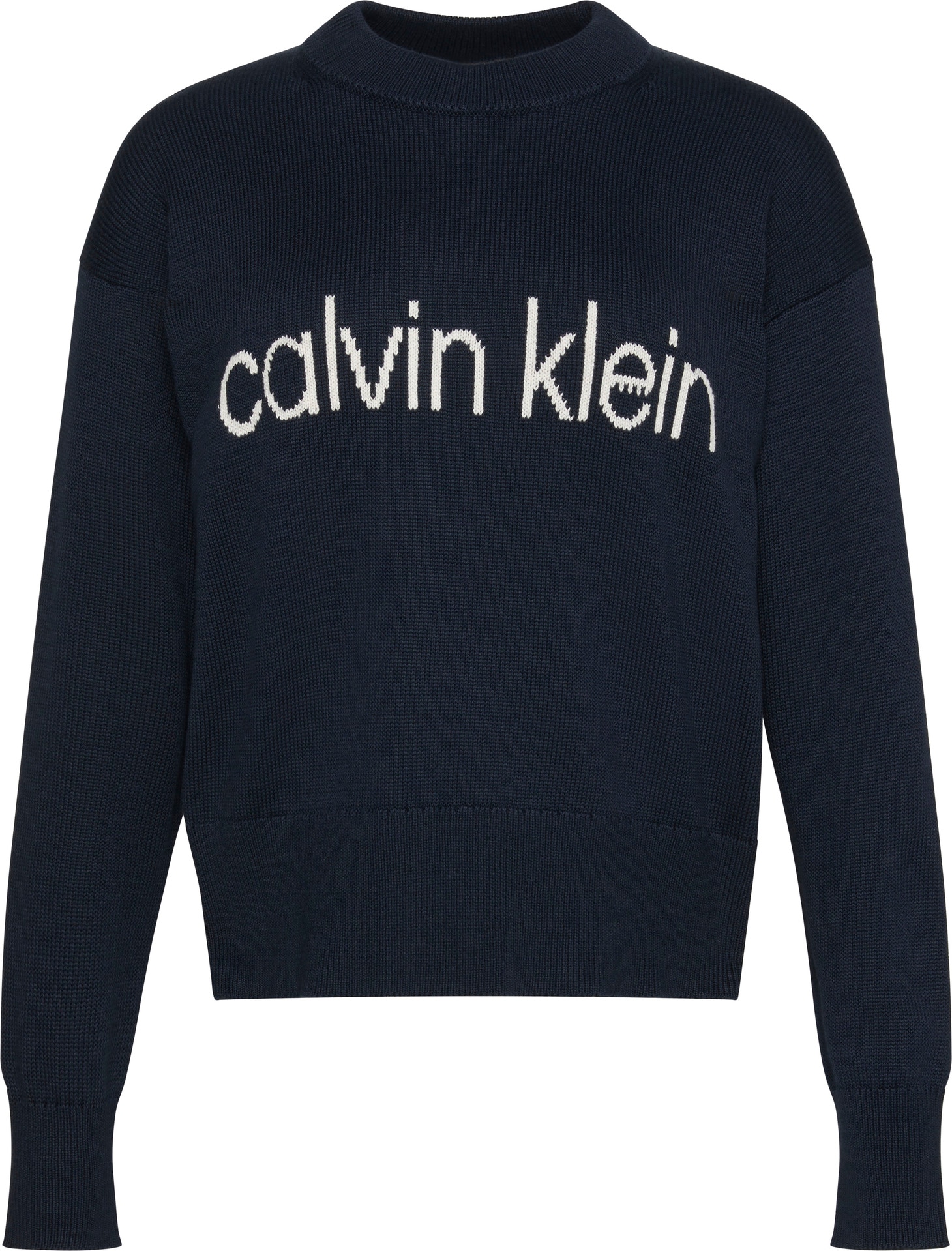 Calvin Klein Jeans Strickpullover »Cotton Graphic Pullover«, Mit Rundhalsausschnitt