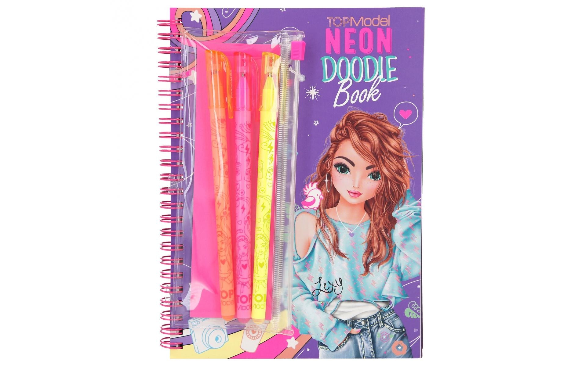 Malvorlage »Malbuch Neon Doodle Book«