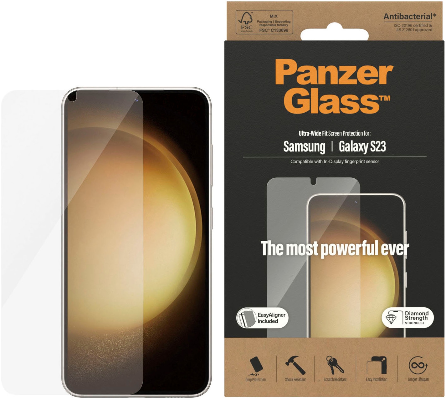 Displayschutzfolie »Displayschutz Samsung Galaxy S23 - Ultra-Wide Fit inkl. EasyAligner«