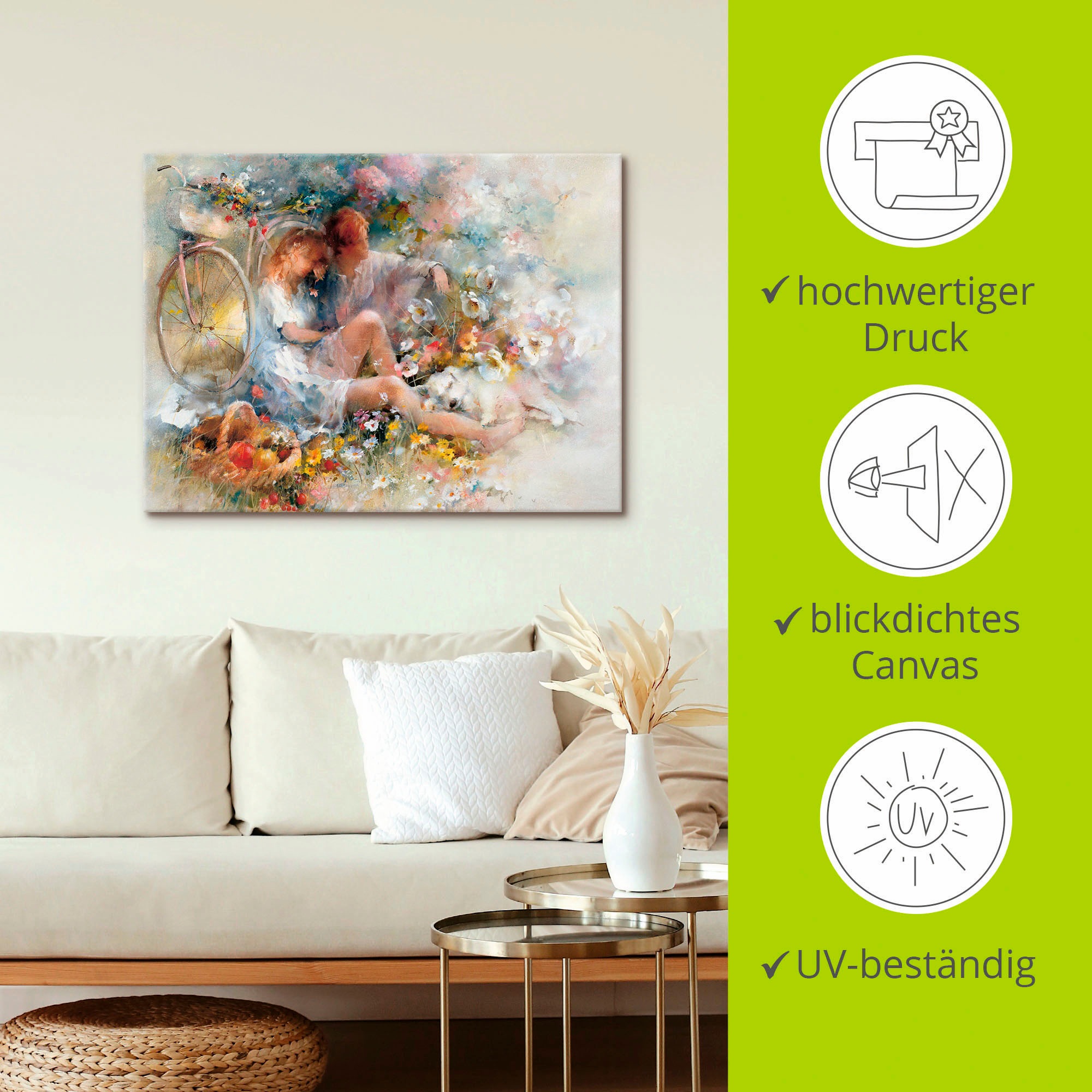 Artland Wandbild »Reise im Frühjahr«, Paar, (1 St.), als Leinwandbild, Poster, Wandaufkleber in verschied. Grössen