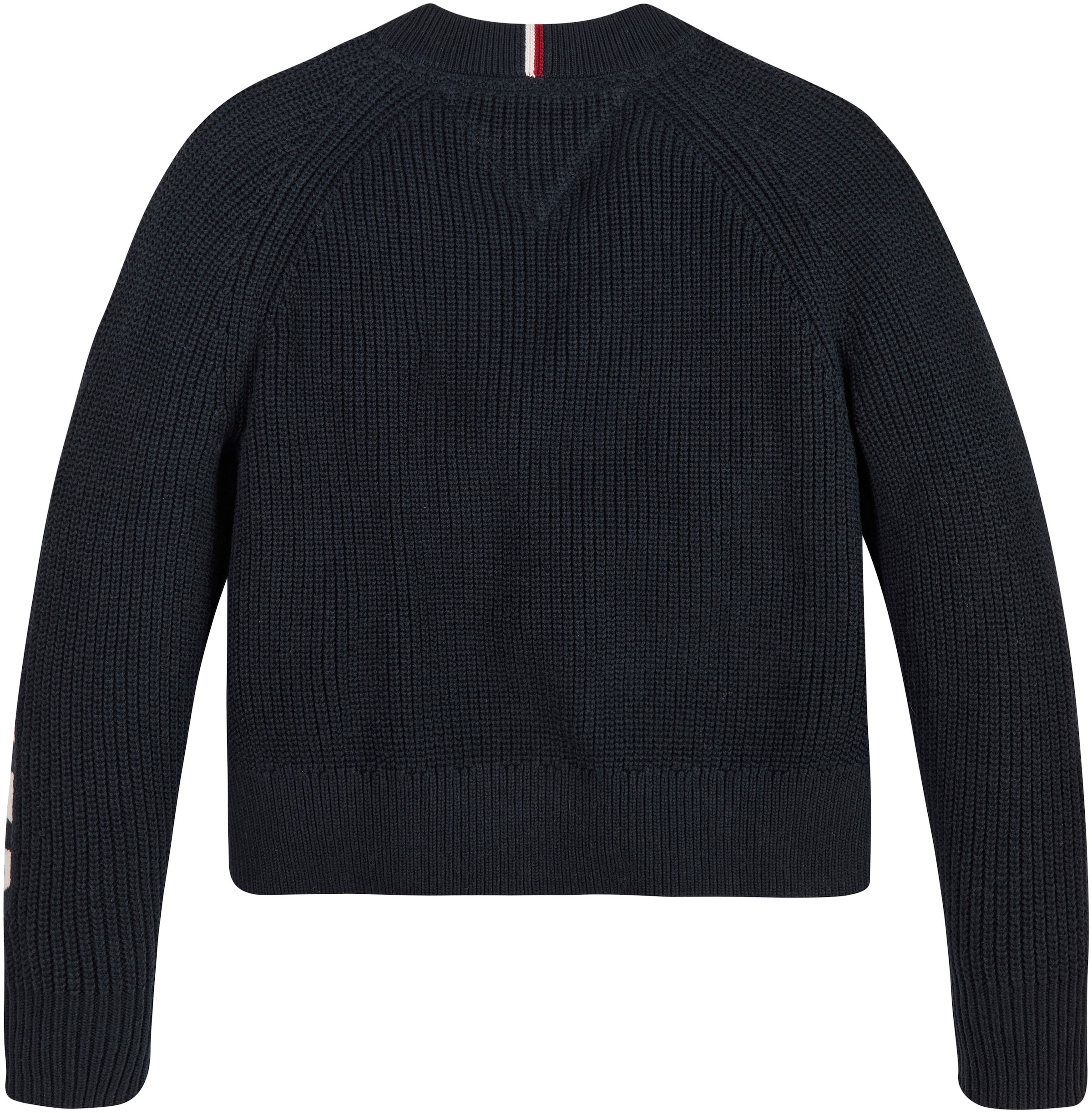 Tommy Hilfiger Strickpullover »MONOTYPE SWEATER«, mit Logoschriftzug am Ärmel