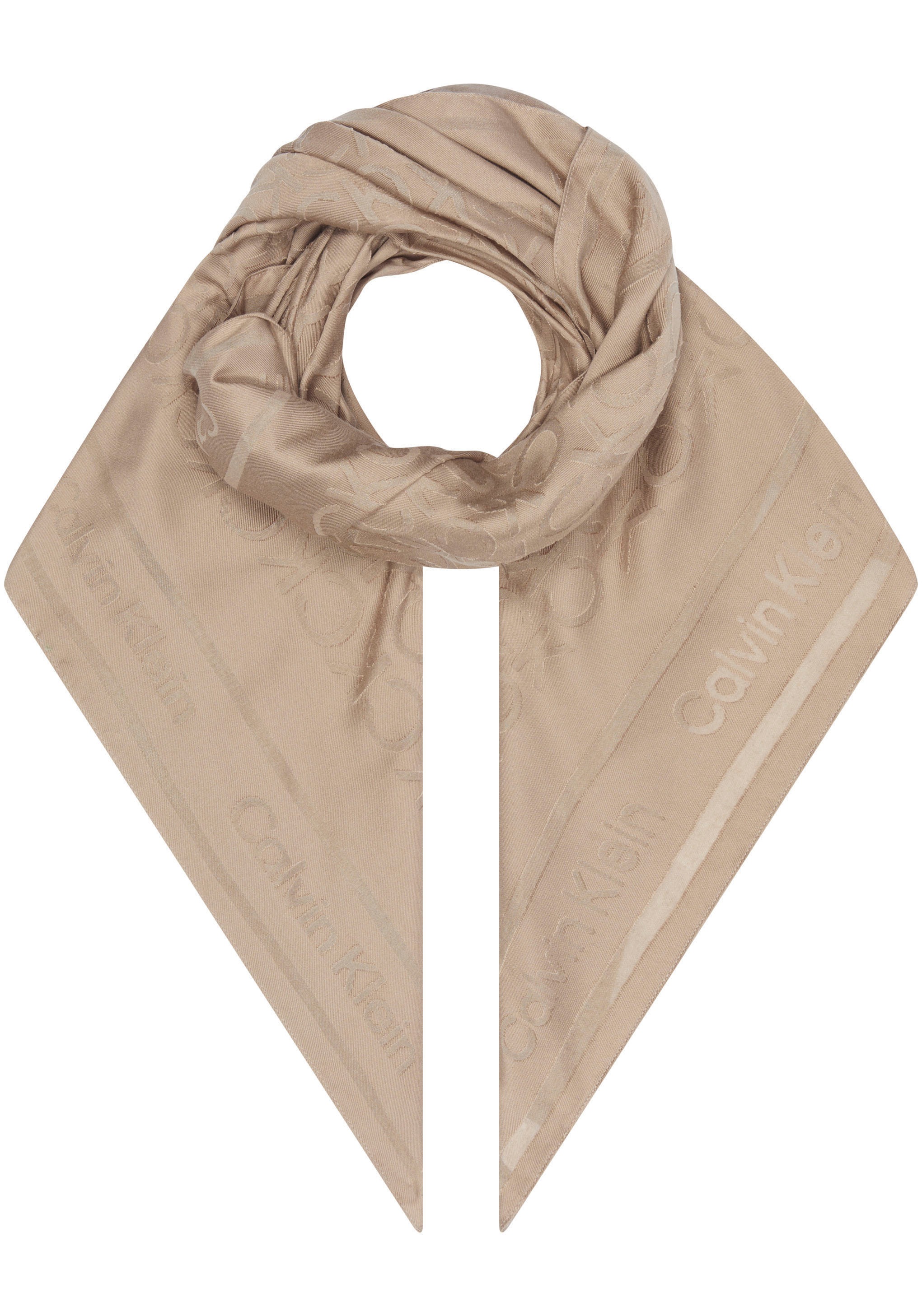 Calvin Klein Schal »BURNOUT MONOGRAM SCARF« CK-Muster, Quadratisches Format
