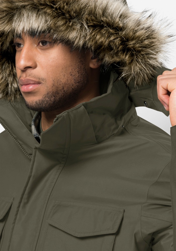 Jack Wolfskin Funktionsparka »WINTERFROST DOWN PARKA M«, mit Kapuze