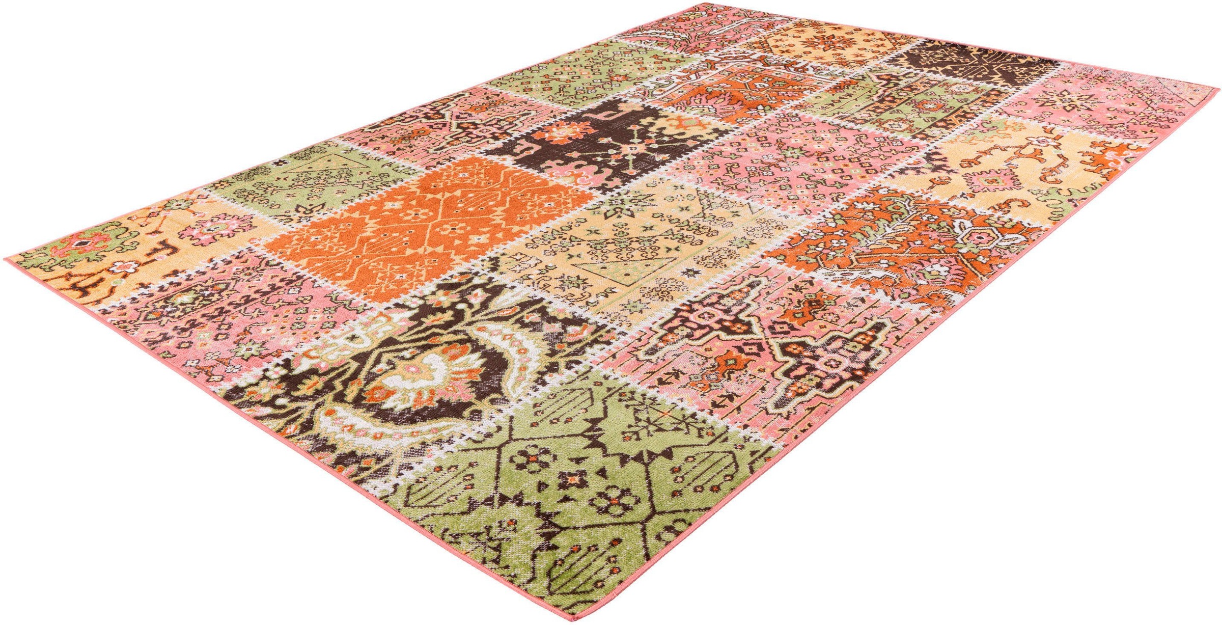 calo-deluxe Teppich »Ruzica-404«, rechteckig, 6 mm Höhe, Flachgewebe, Vintage Design, Wohnzimmer