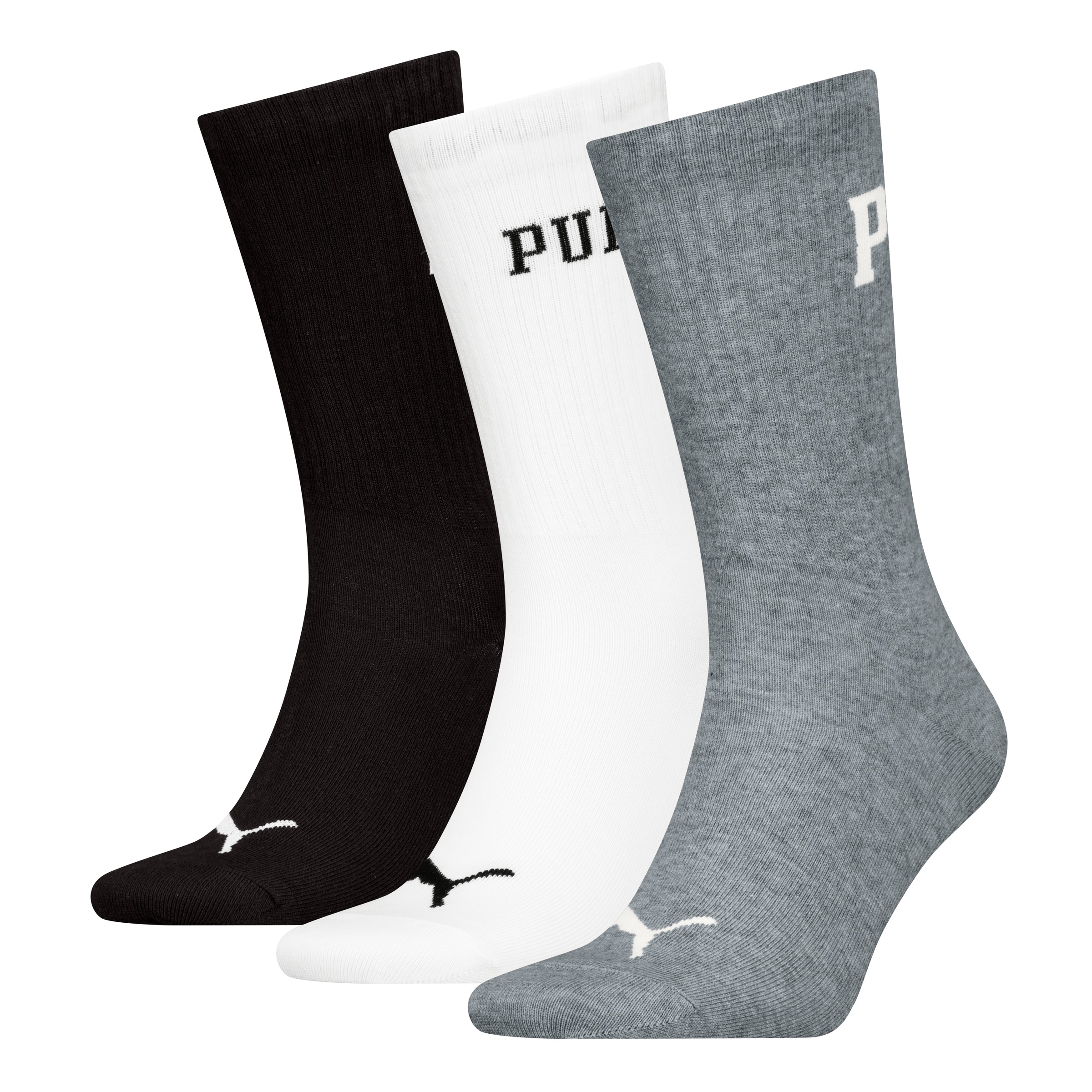 PUMA Socken 3er Pack, 3 Paar tlg. mit verstärkten Zehen und Fersen