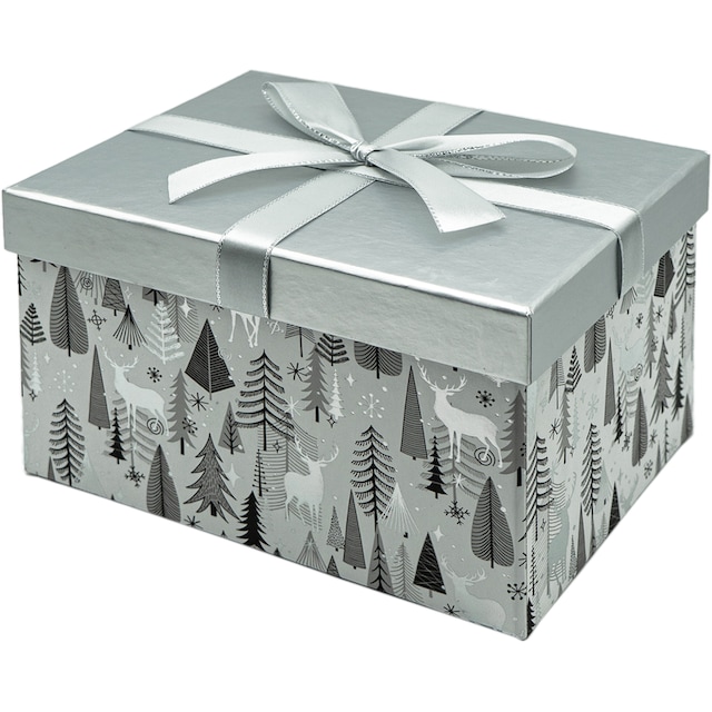 NOOR LIVING Geschenkbox »Weihnachtsdeko«, (Set, 4 St.), edle Prägung mit  Schleife aus Satinband online bestellen | Jelmoli-Versand