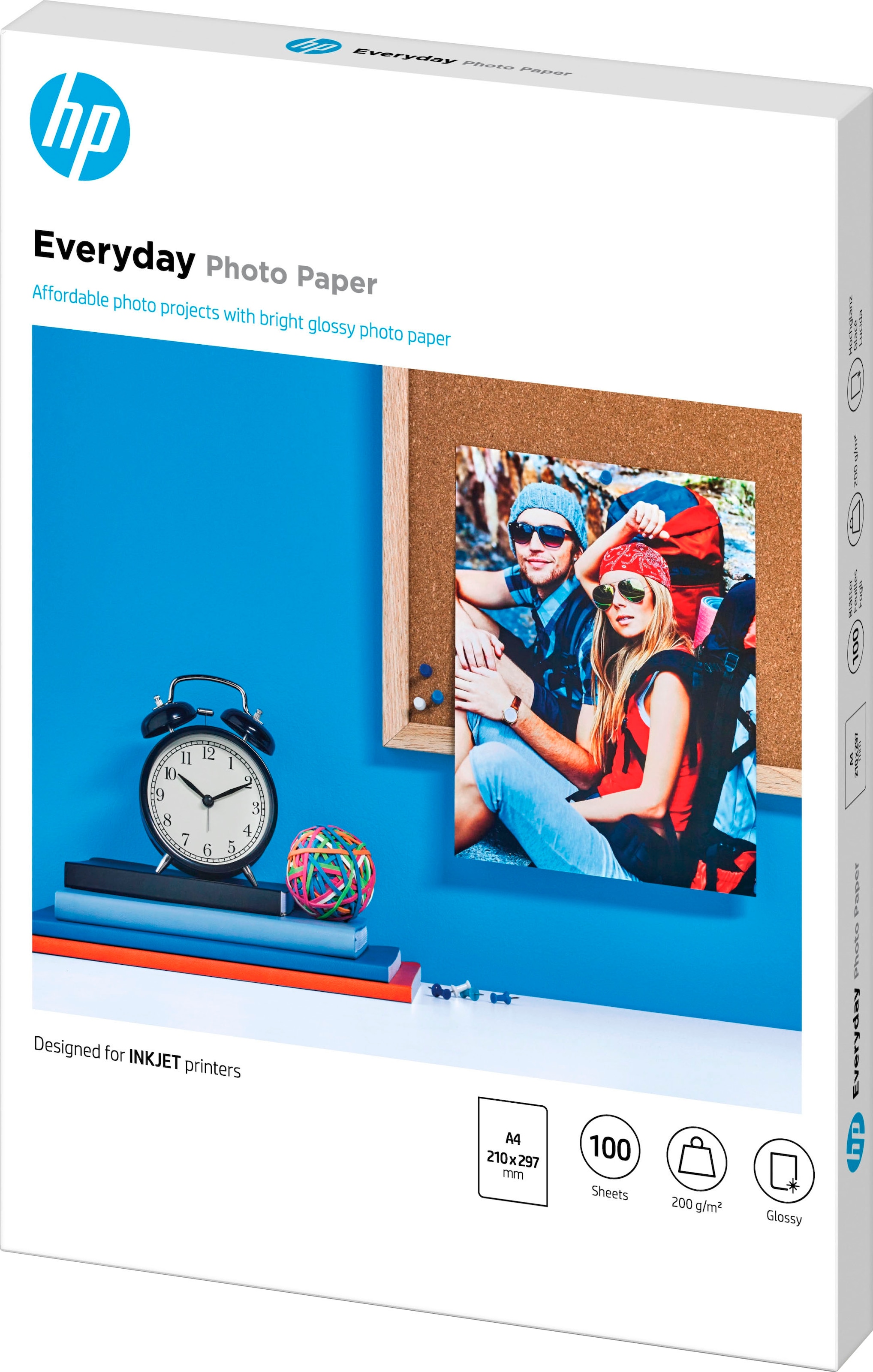 HP Fotopapier »Everyday glänzend - A4 (210 x 297 mm) - 100 Blatt«, DIN-A4