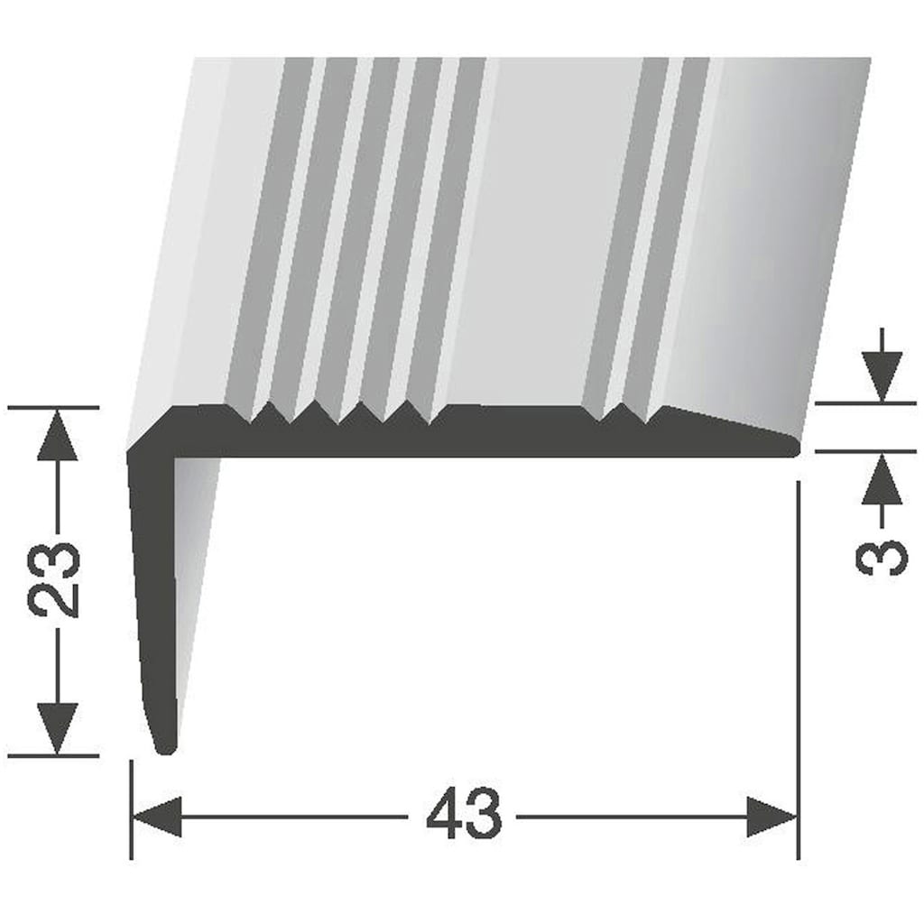 Küberit Winkelprofil »Winkel 225«, BxLxH: 4,3x100x2,3 cm, vorgebohrt