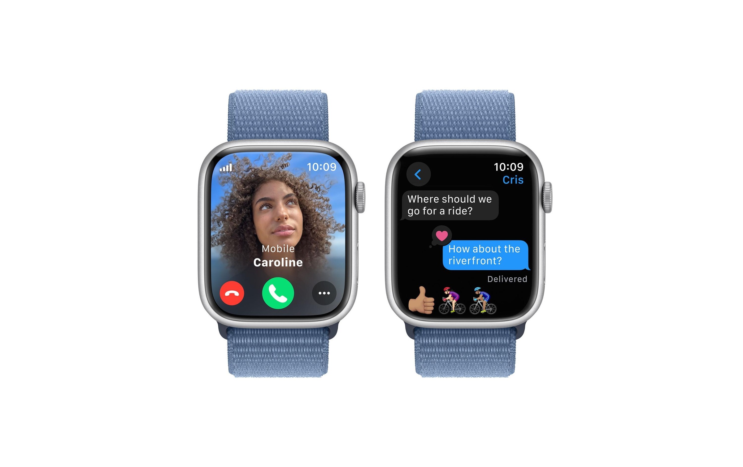 Apple Smartwatch »Series 9, GPS, Aluminium-Gehäuse mit Sport Loop Armband«, Watch OS 10, 64 GB