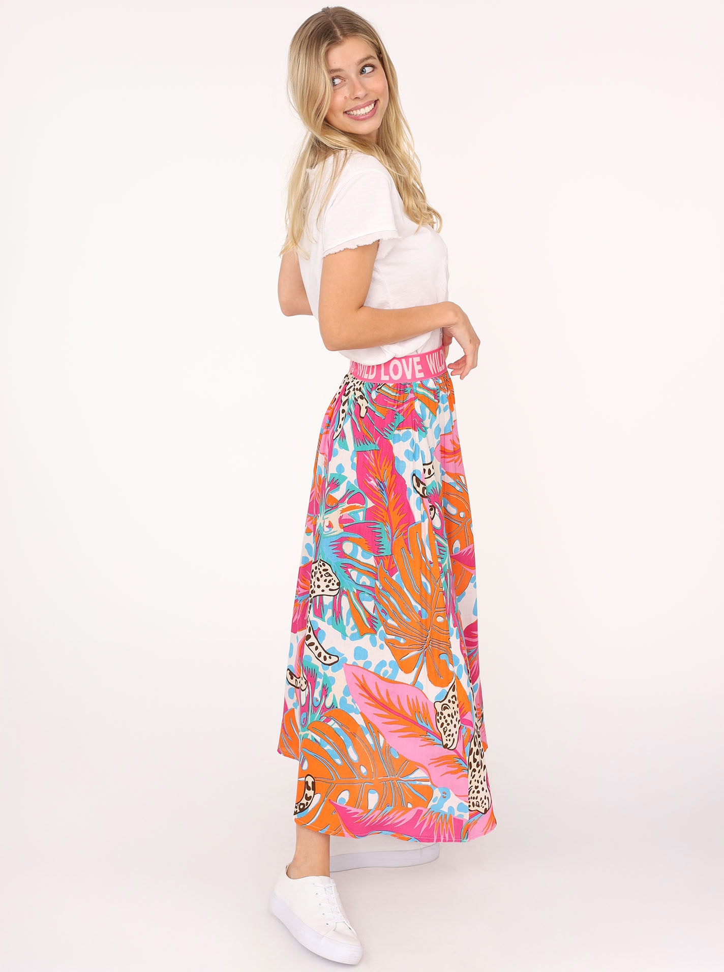 Zwillingsherz Maxirock »"Dschungel Leopard"«, mit farbenfrohem Muster