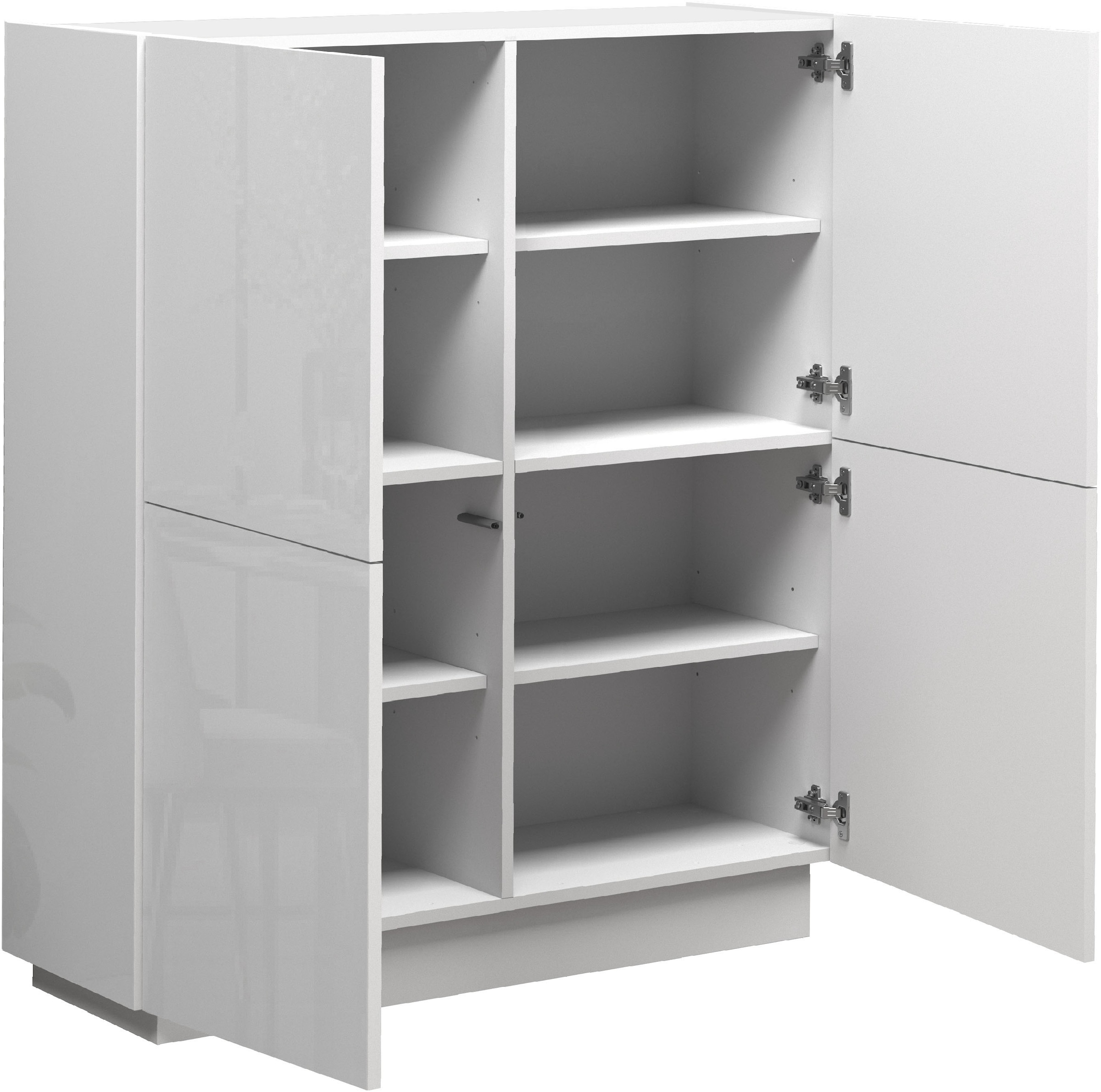 INOSIGN Highboard »VELA, Highboard, Höhe 120 cm,Design mit schrägen Türen«, (1 St.), Made in Italy, Masse-B/T/H: 100x35x120,hohes Sideboard,Anrichte,Kommode