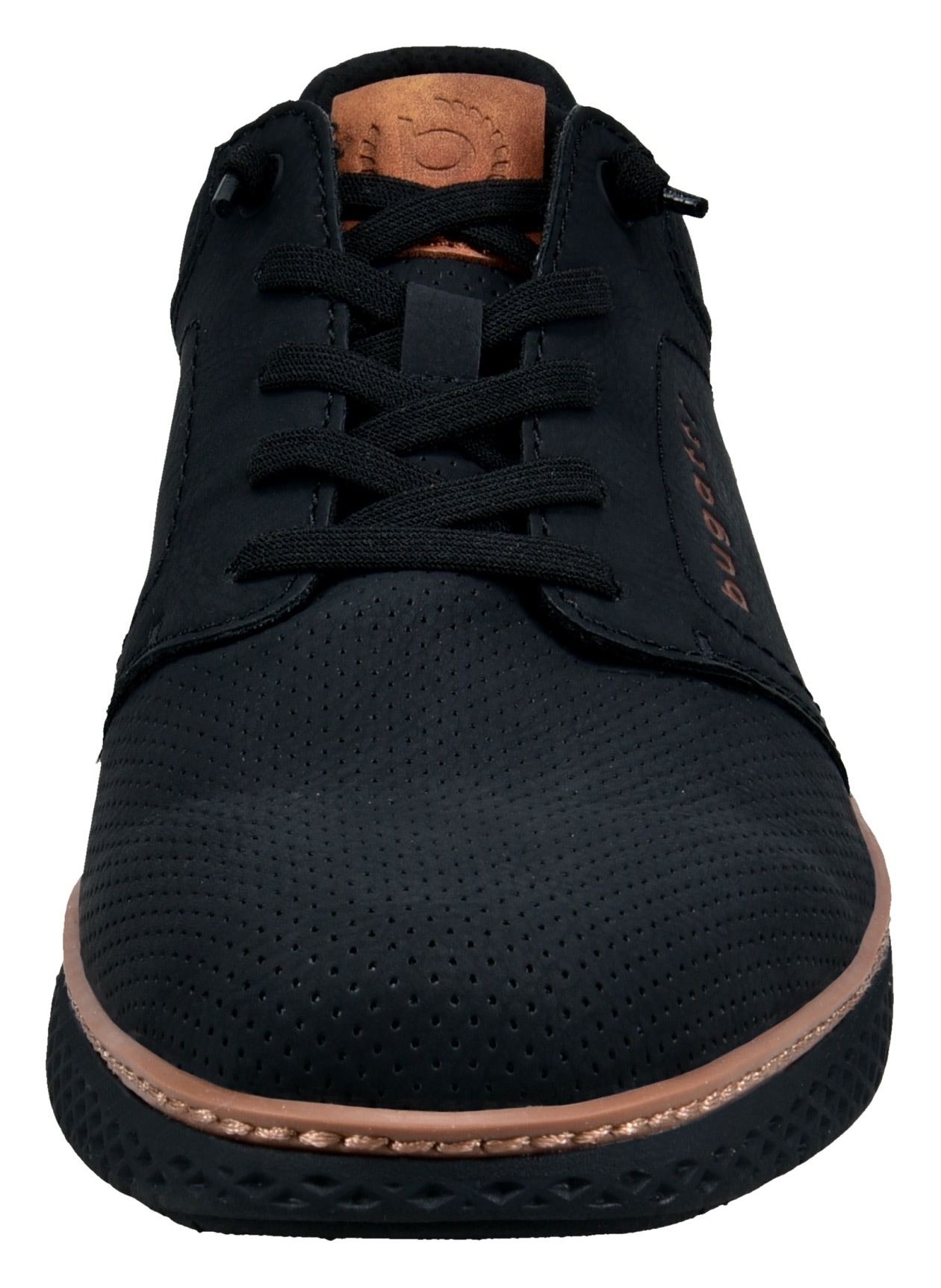 bugatti Slip-On Sneaker, Halbschuh, Freizeitsneaker mit Perforation, elastische Schnürsenkel