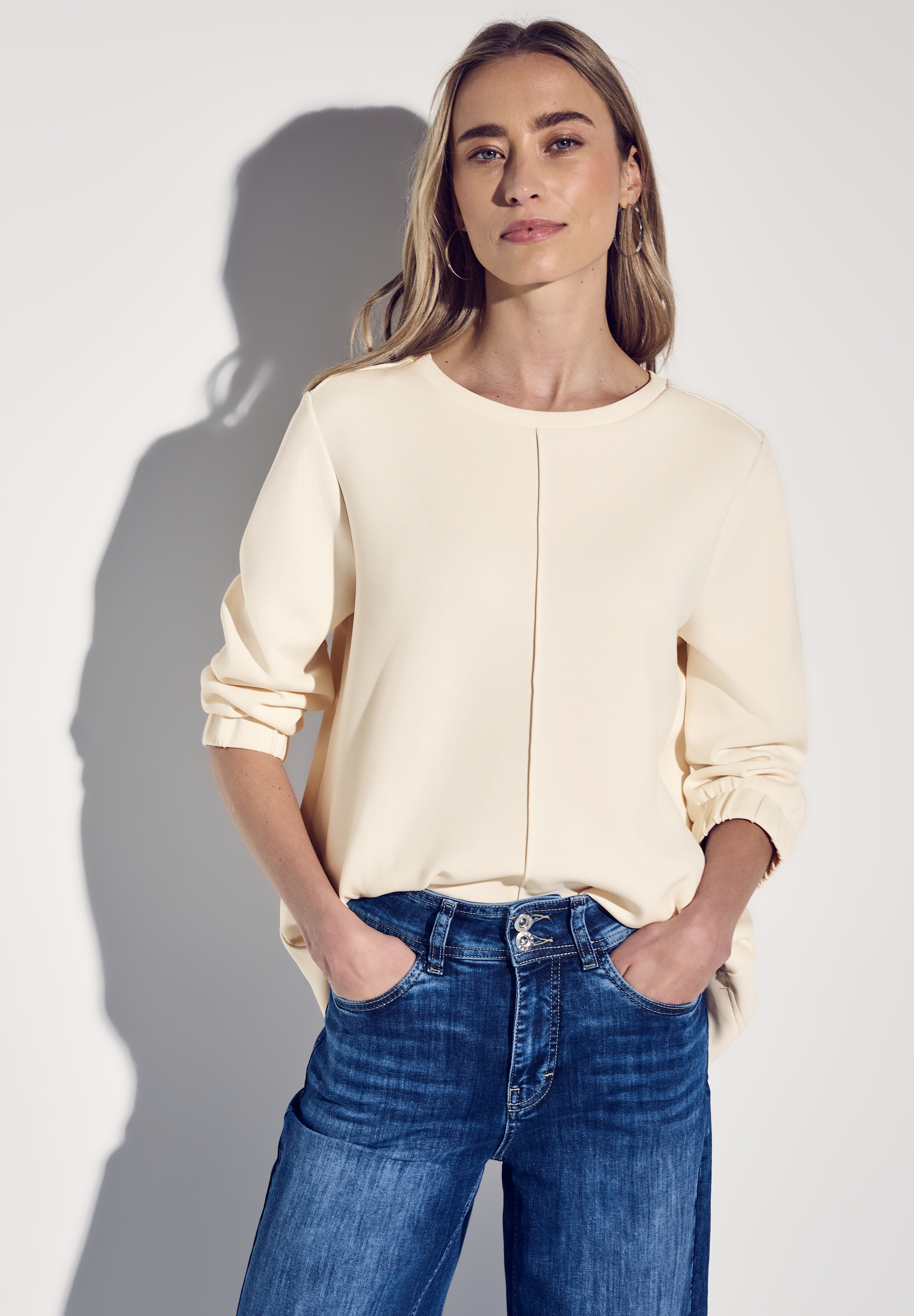 STREET ONE Sweater, mit 3/4-Arm mit elastischen Bündchen