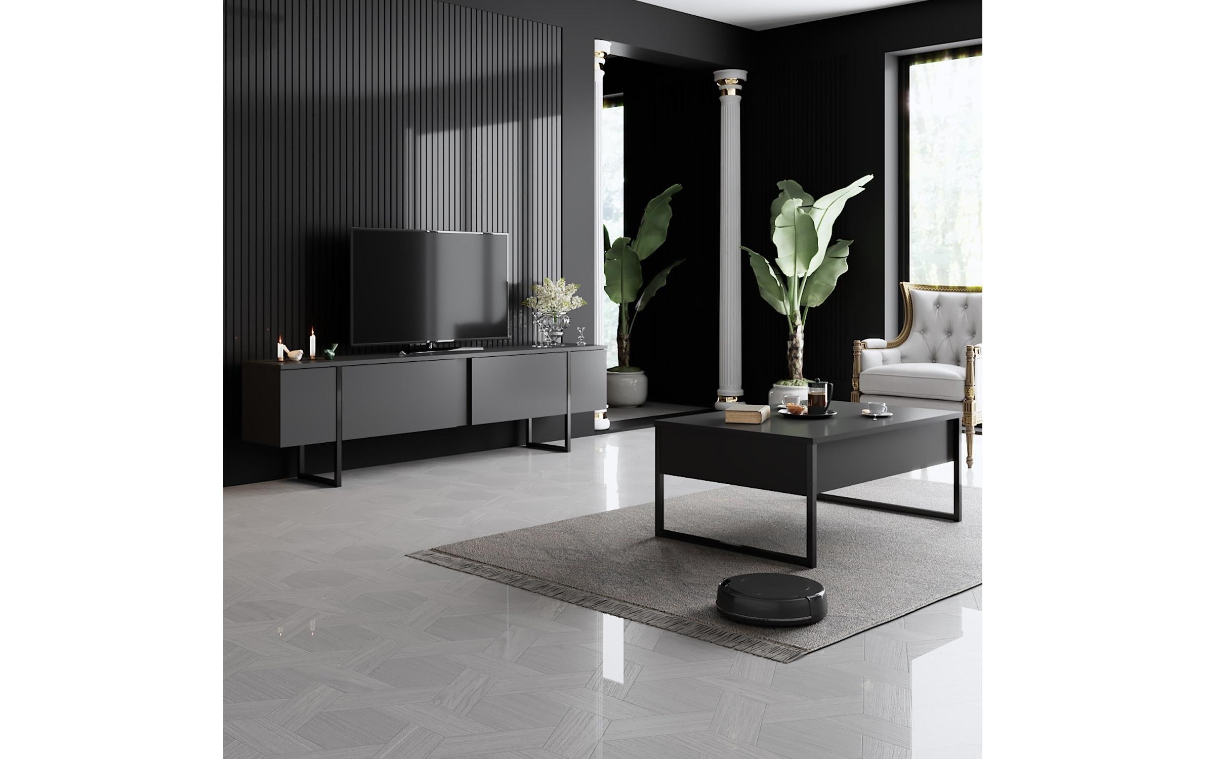 WOODY FASHION Beistelltisch »Luxe 90 x 60 x 40 cm Schwarz«