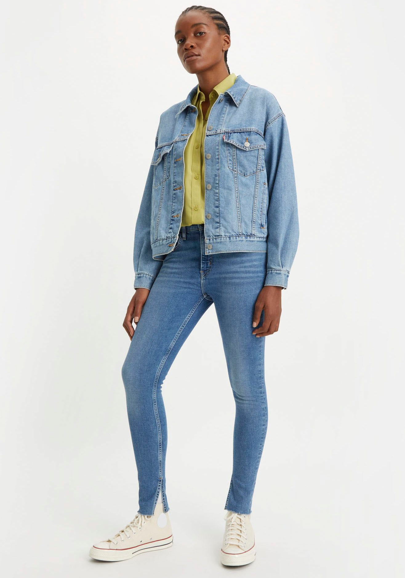 Levi's® Skinny-fit-Jeans »721 High rise skinny«, mit Schlitz am Saum