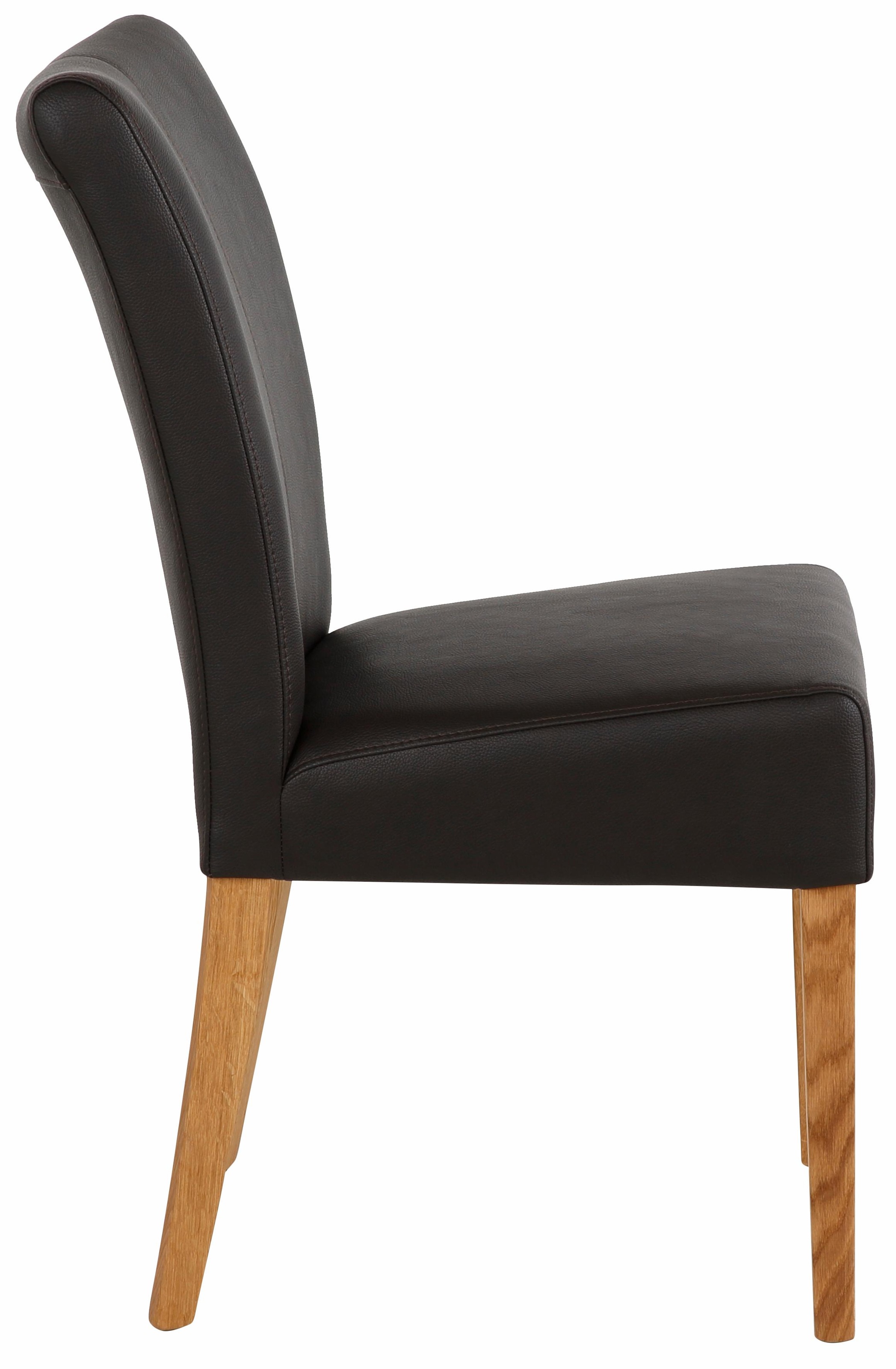 Home affaire Esszimmerstuhl »Queen Polsterstuhl BESTSELLER«, (Set), 2 St., Kunstleder, verschiedene Bezüge, Gestell Massivholz